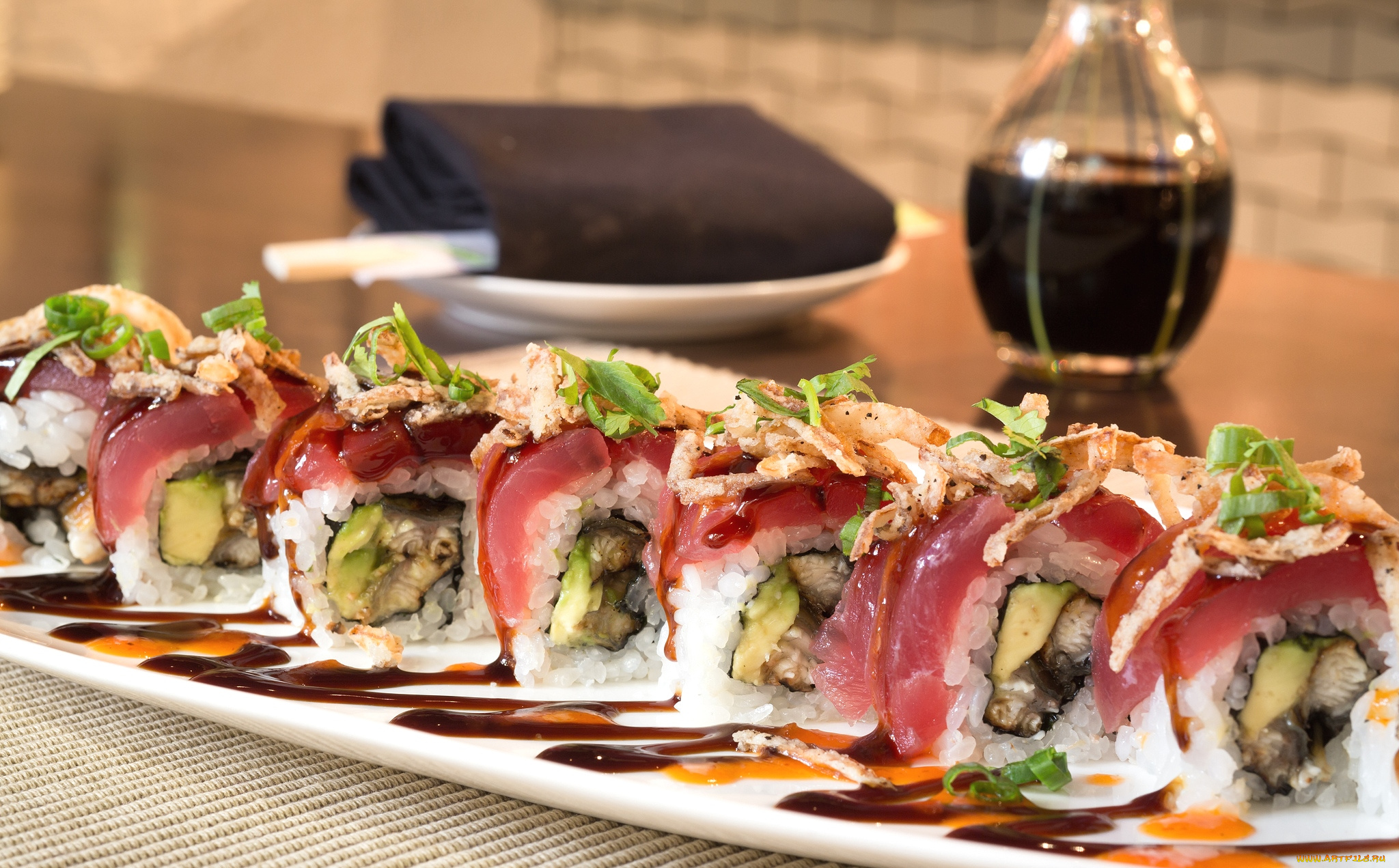 еда, рыба, морепродукты, суши, роллы, соус