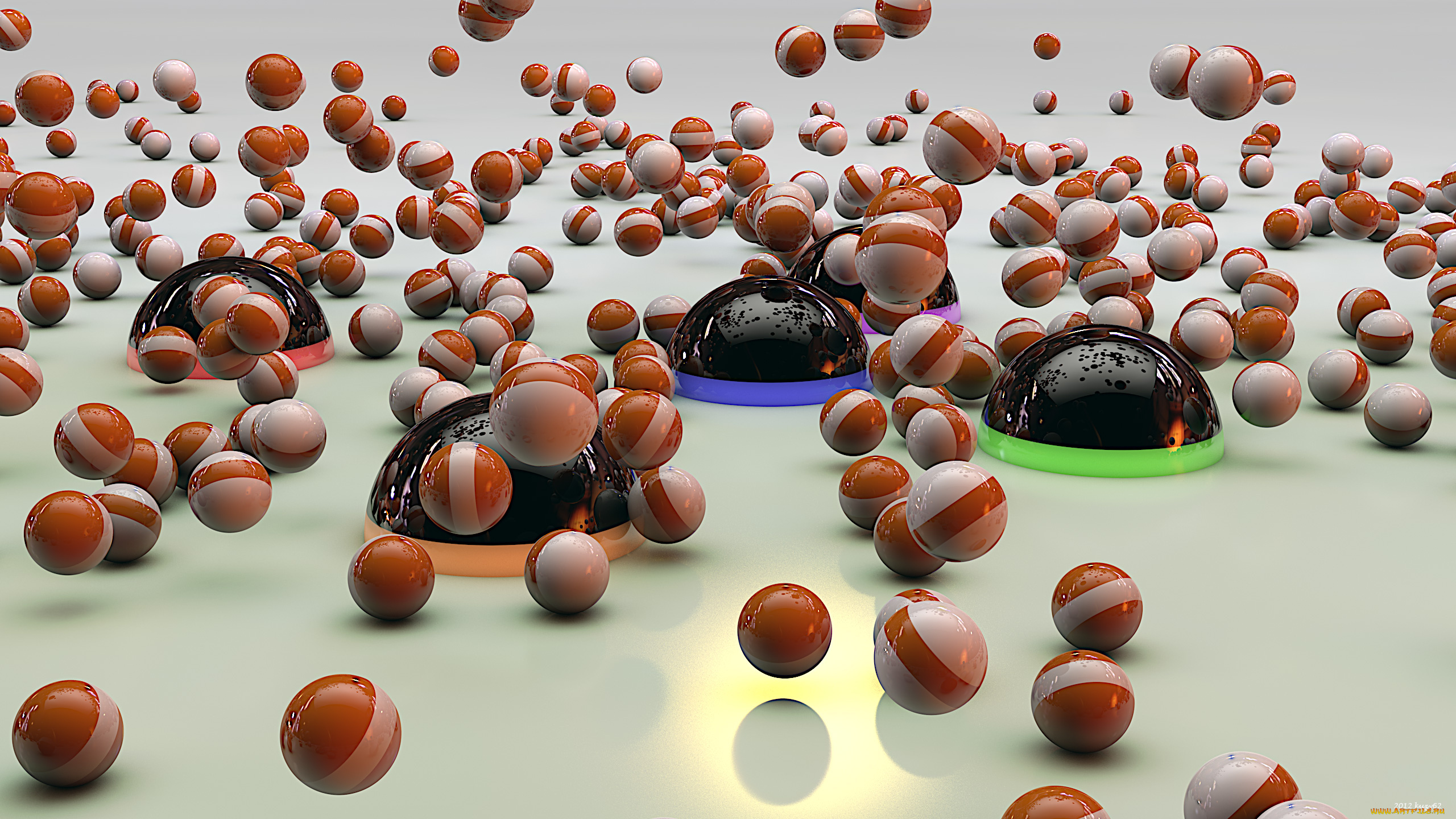 3д, графика, шары