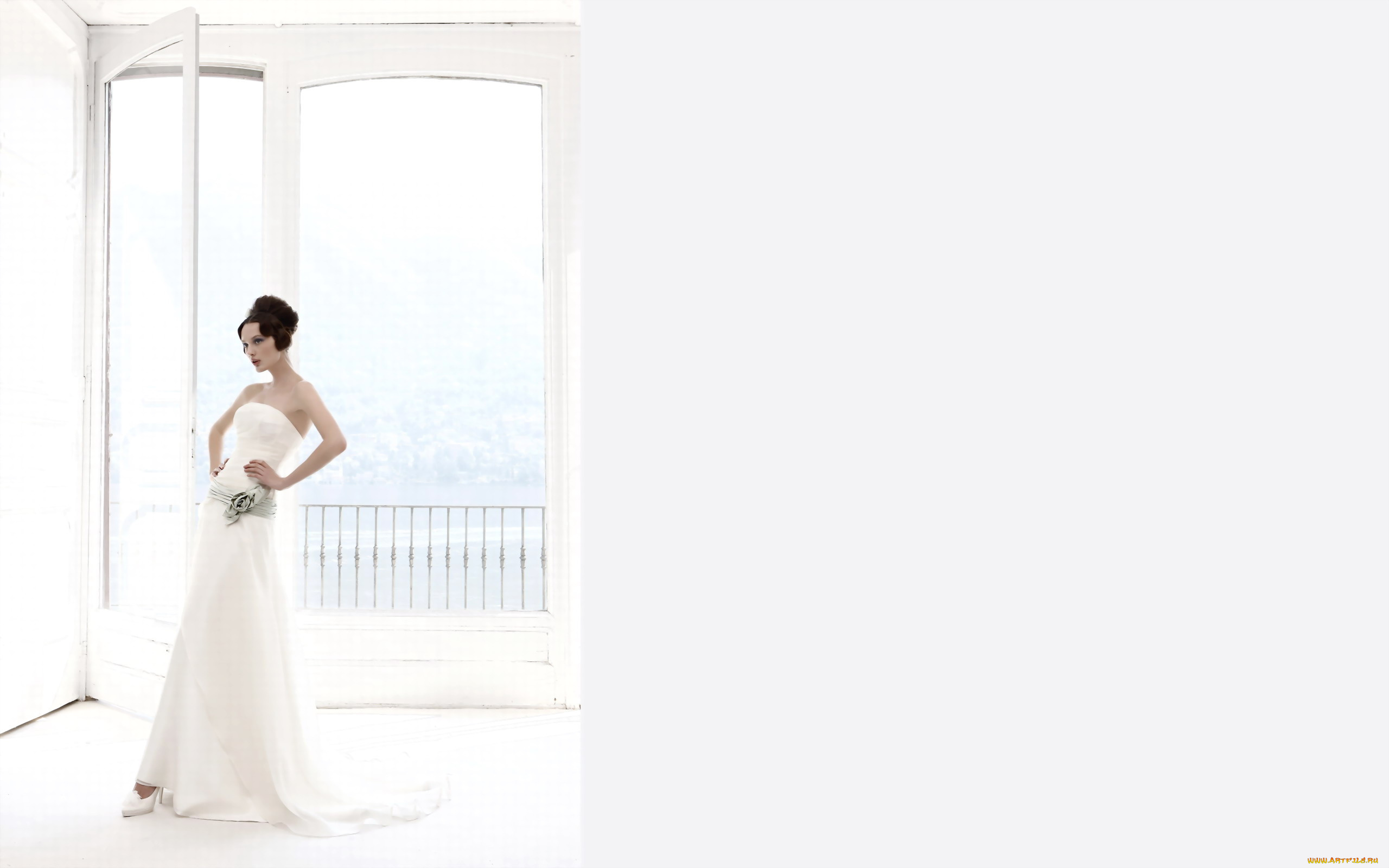 -Unsort, Брюнетки, Шатенки, девушки, unsort, брюнетки, шатенки, вечернее, платье, балкон, окно