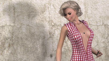 Картинка 3д графика people люди девушка