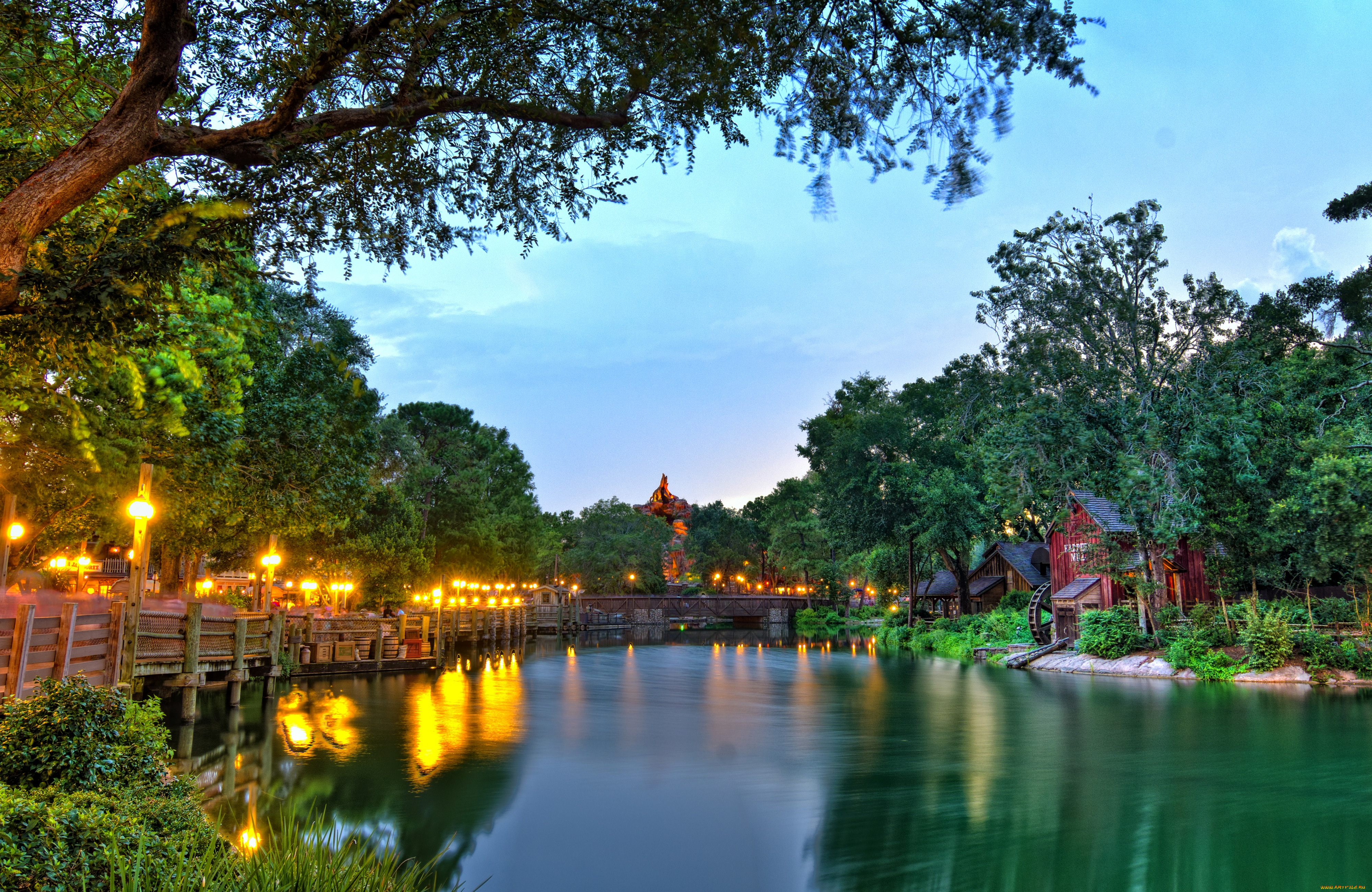 природа, парк, озеро