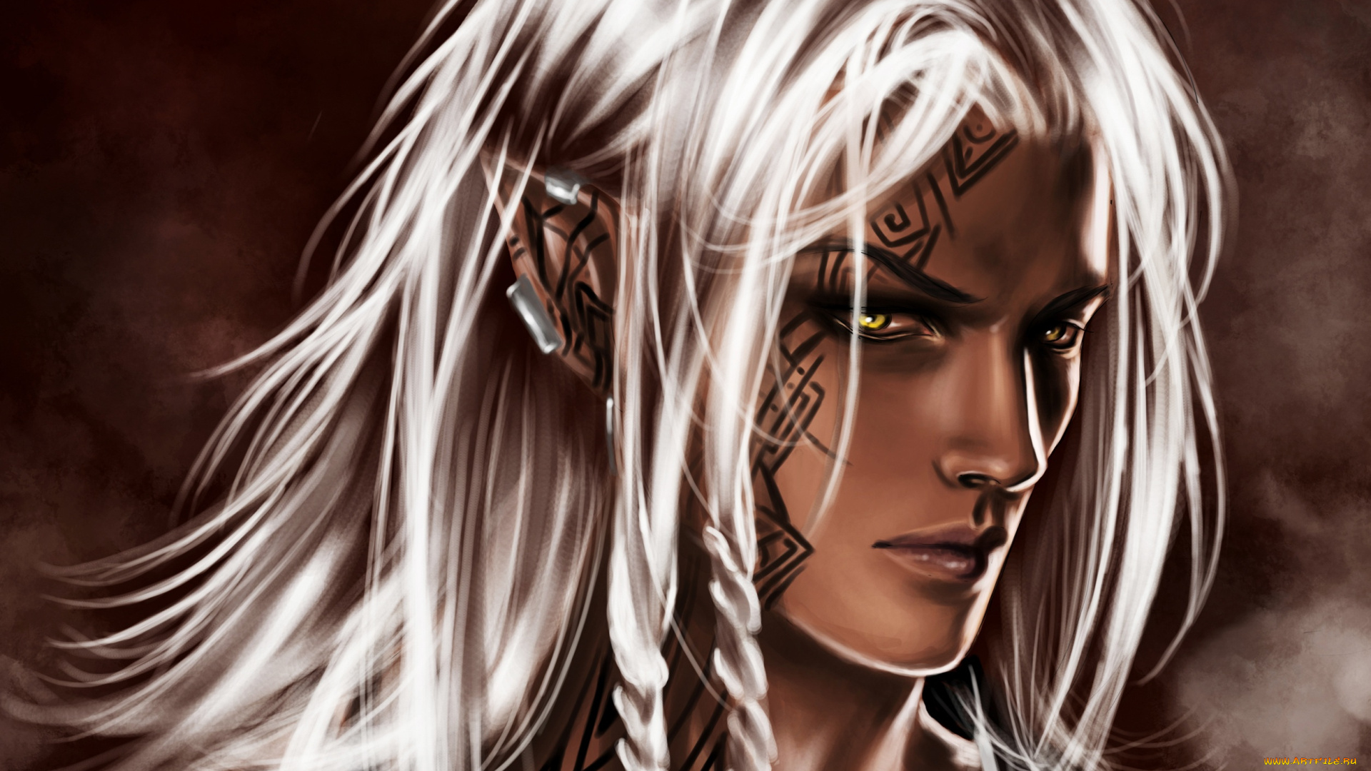 фэнтези, эльфы, арт, эльф, парень, взгляд