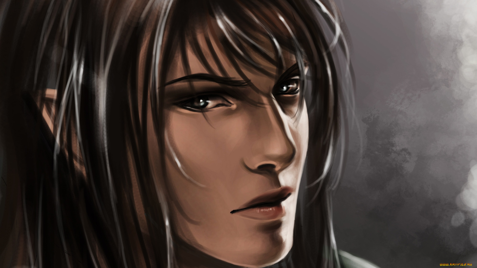 фэнтези, эльфы, взгляд, арт, эльф, парень