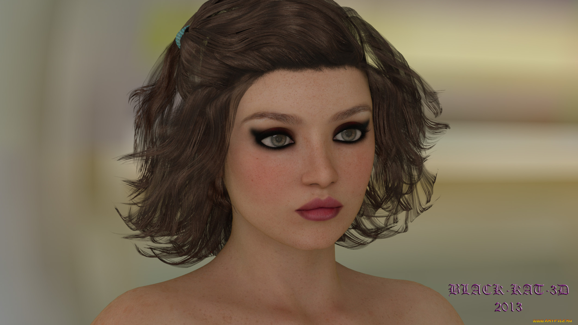 reality, 2, 3д, графика, portraits, , портрет, взгляд, девушка