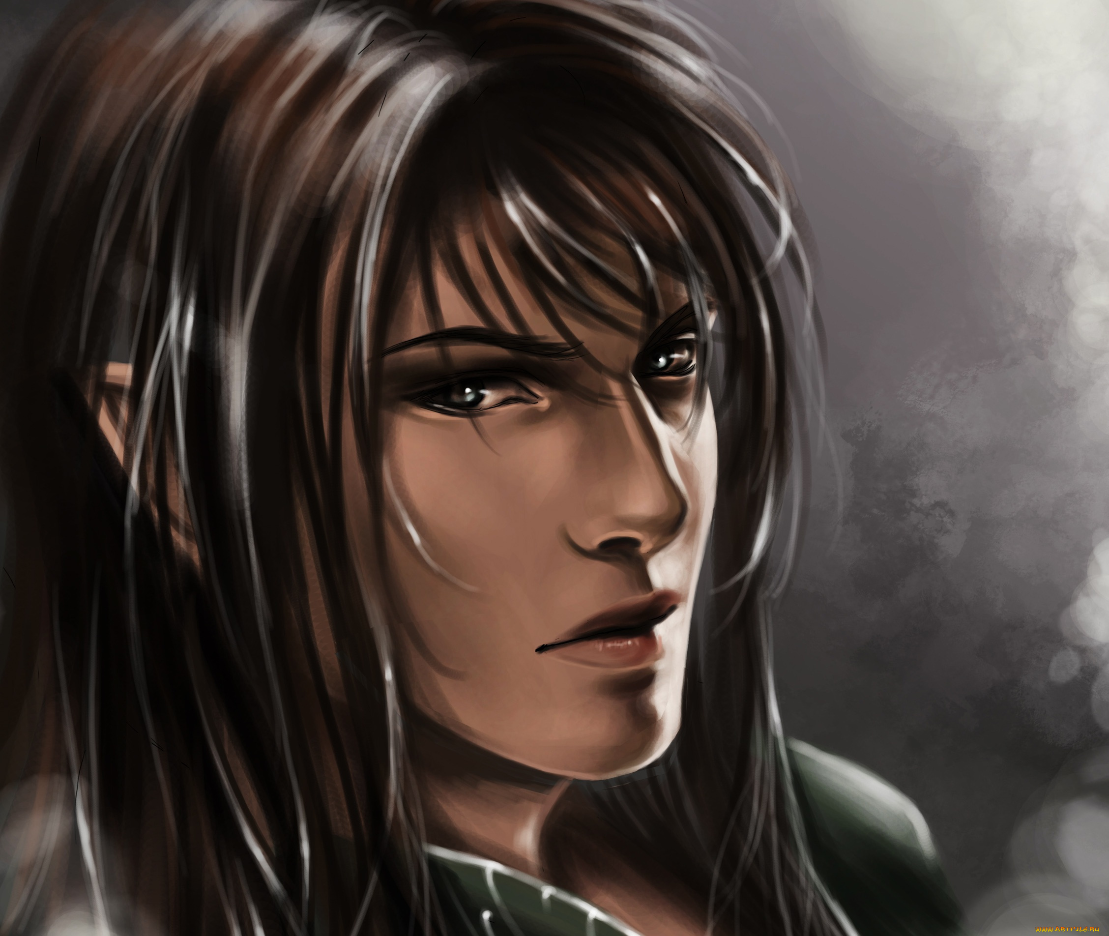 фэнтези, эльфы, взгляд, арт, эльф, парень