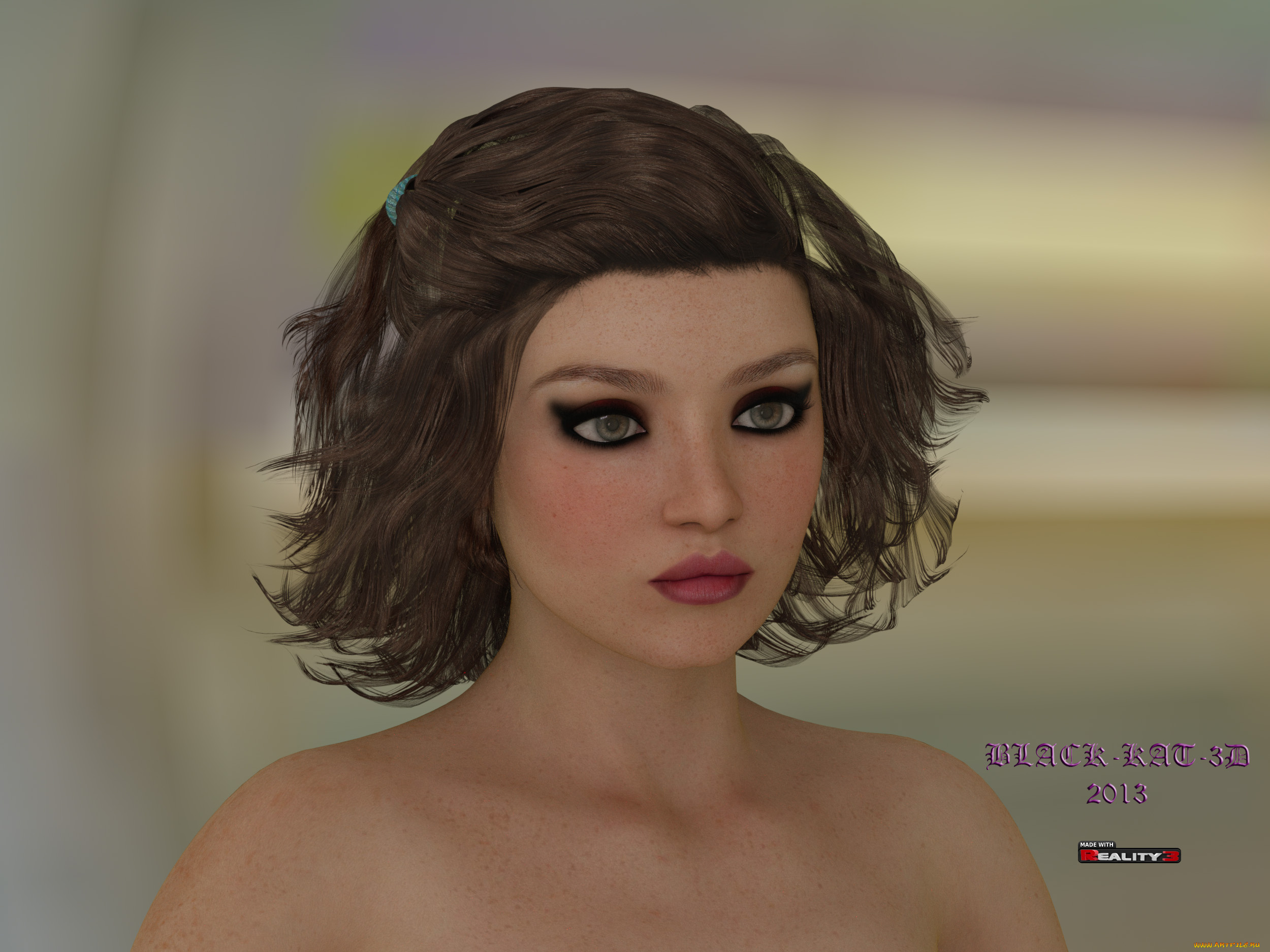 reality, 2, 3д, графика, portraits, , портрет, взгляд, девушка