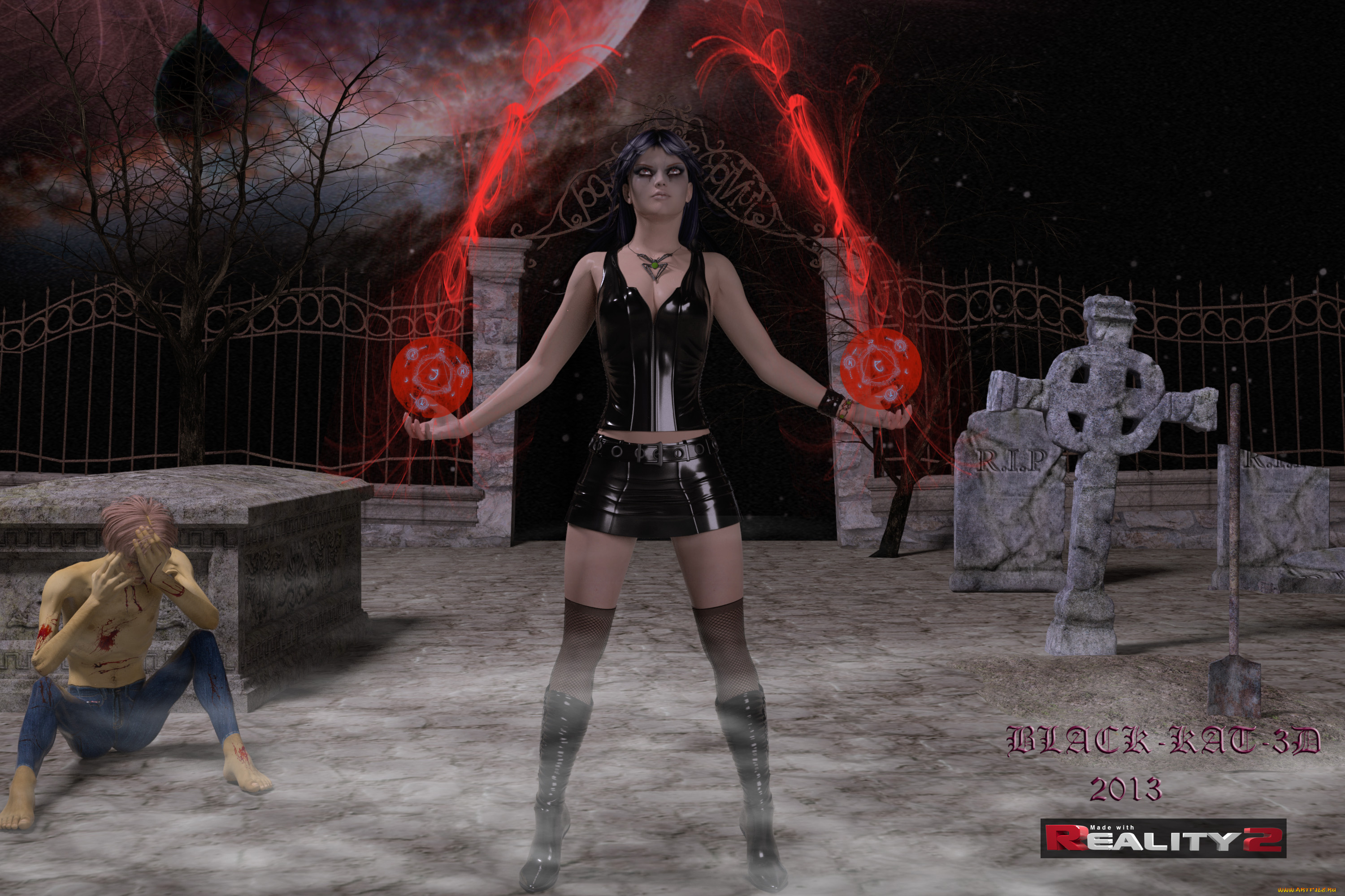 reality, 2, 3д, графика, fantasy, , фантазия, магия, взгляд, девушка