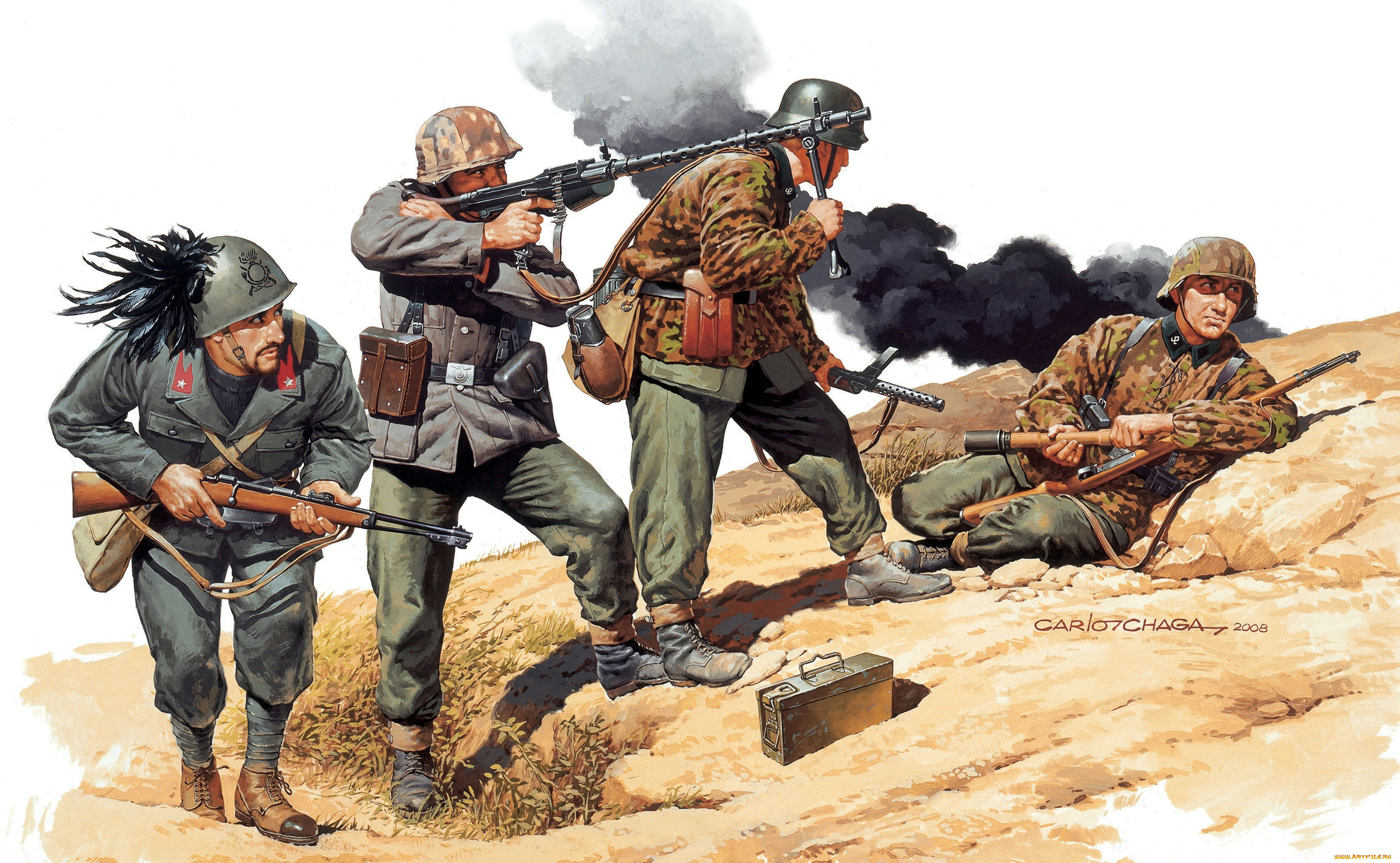 рисованные, армия, солдаты