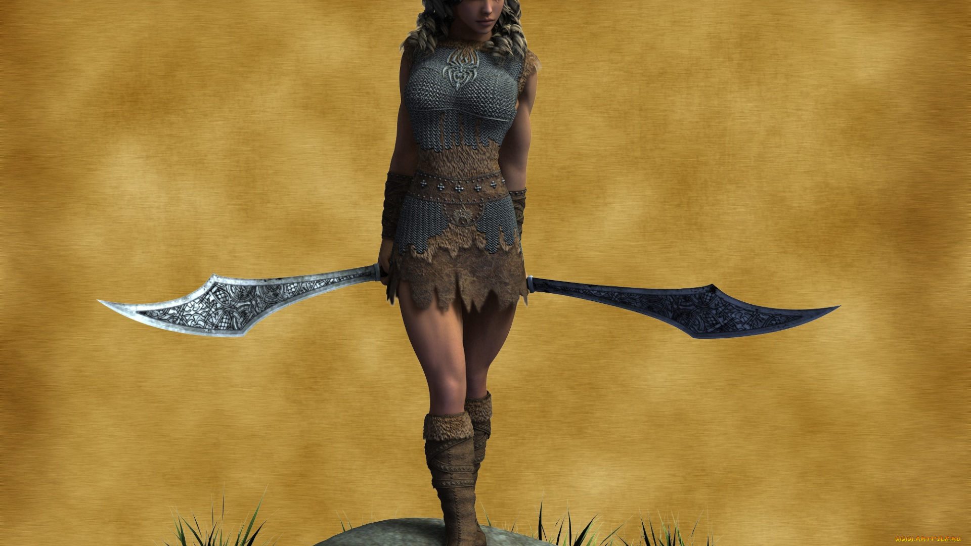 3д, графика, амазонки, , amazon, оружие, фон, взгляд, девушка