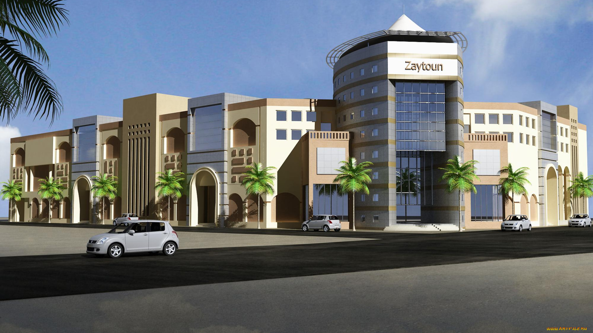 3д, графика, архитектура, , architecture, дом, автомобили, улица