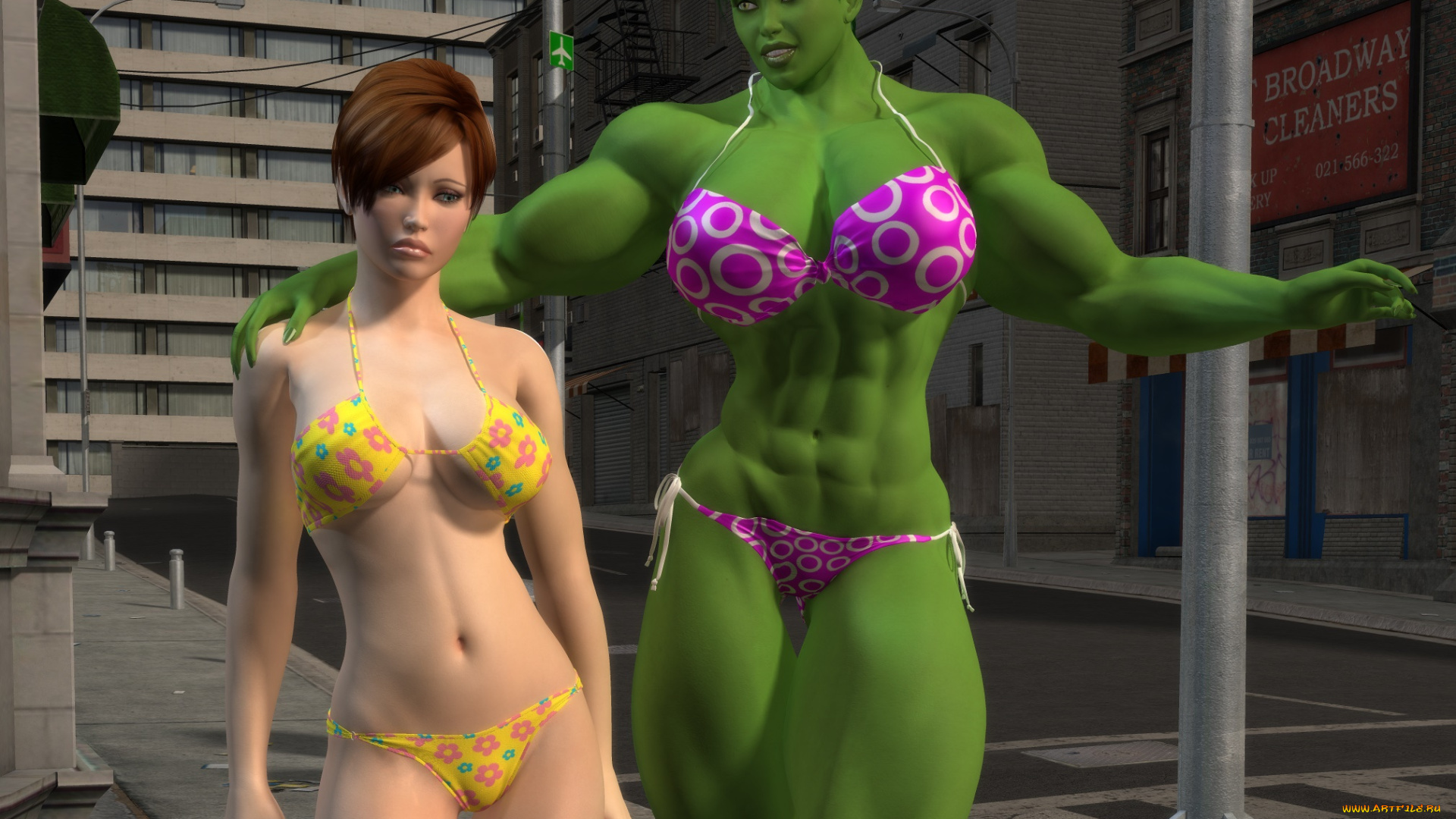 3д, графика, фантазия, , fantasy, девушка, взгляд, фон, халк