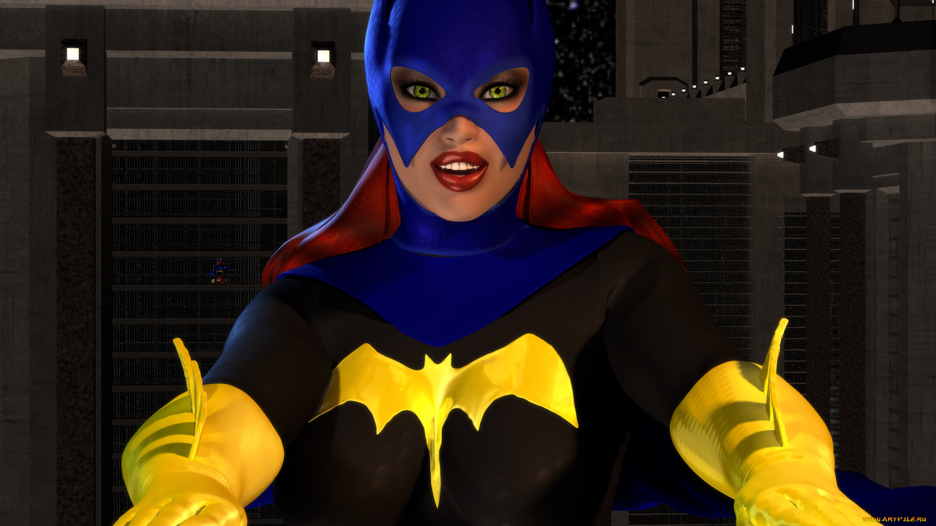 3д, графика, фантазия, , fantasy, девушка, взгляд, фон, супермен