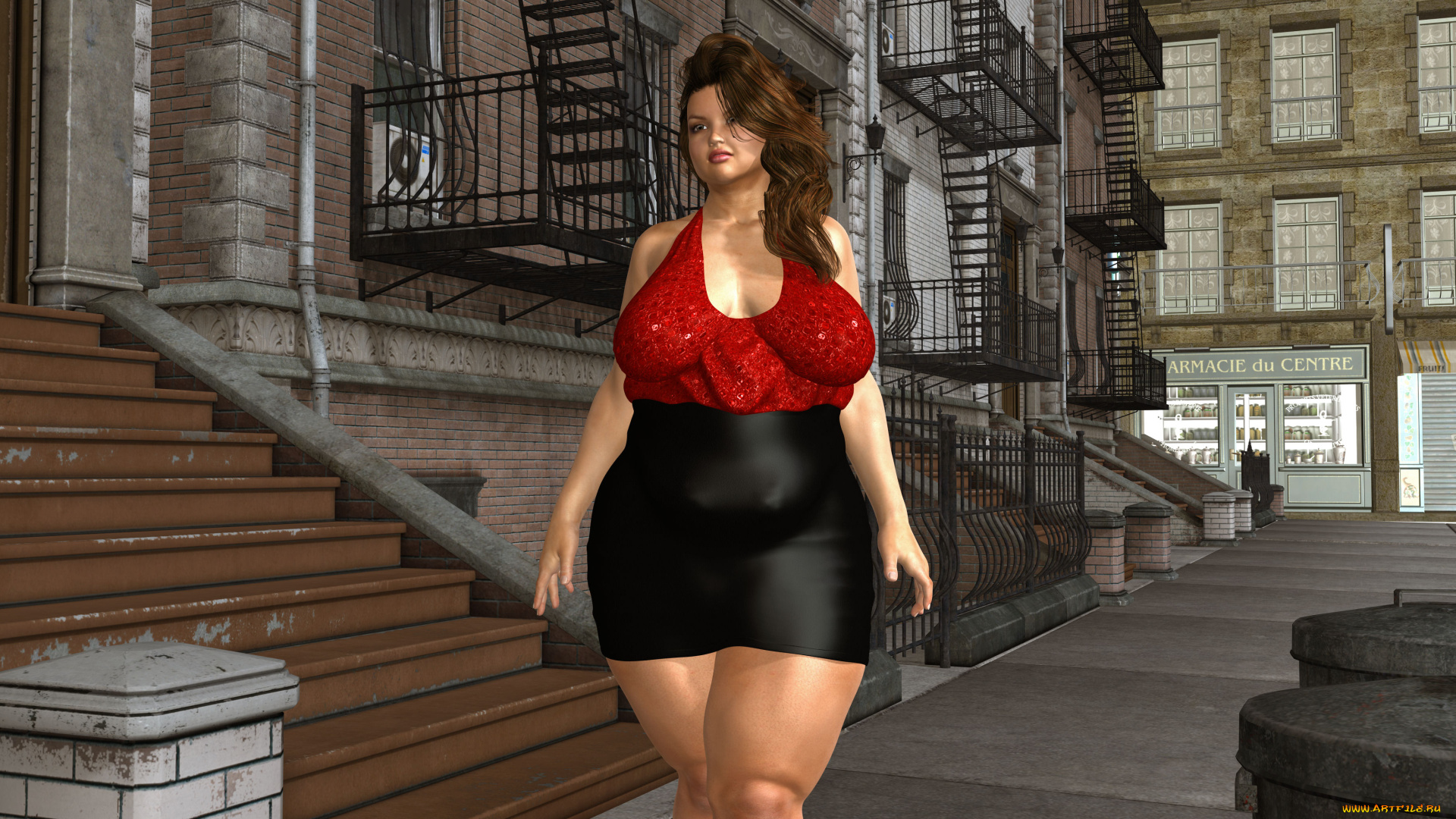 3д, графика, люди, , people, девушка, взгляд, фон