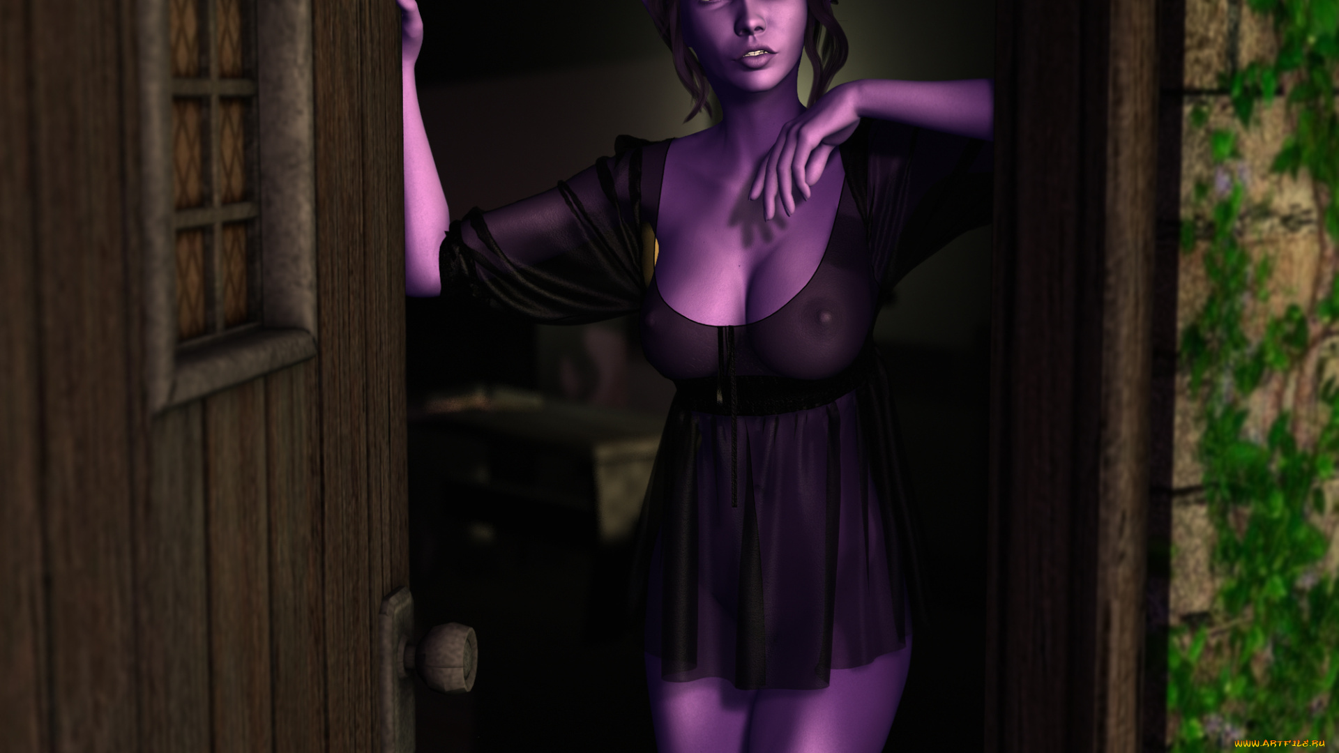 3д, графика, люди, , people, девушка, взгляд, фон