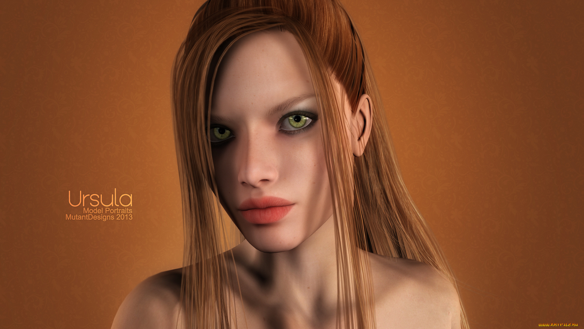 3д, графика, портрет, , portraits, фон, взгляд, девушка