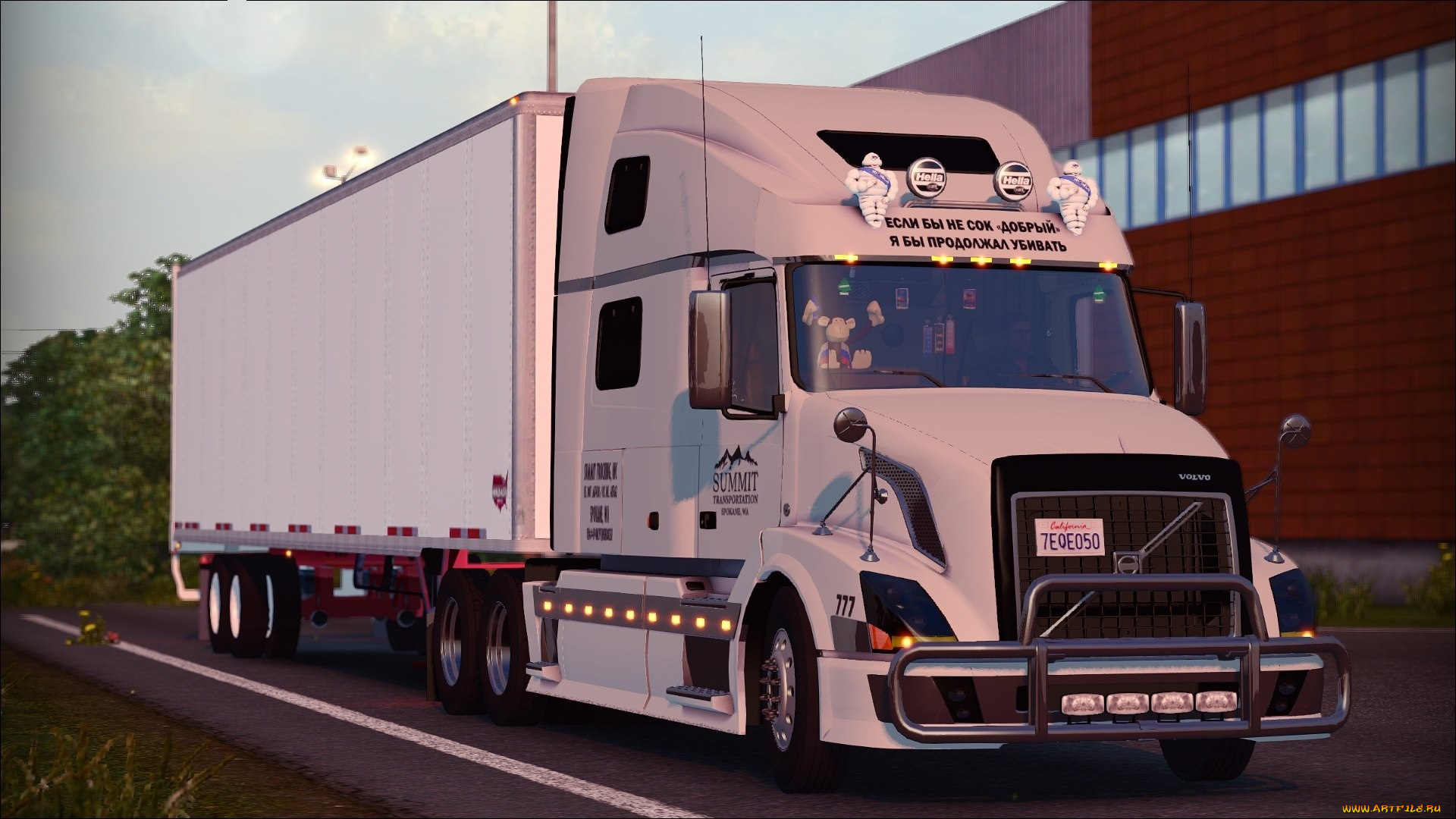 автомобили, 3д, тягач, грузовик, седельный, тяжелый