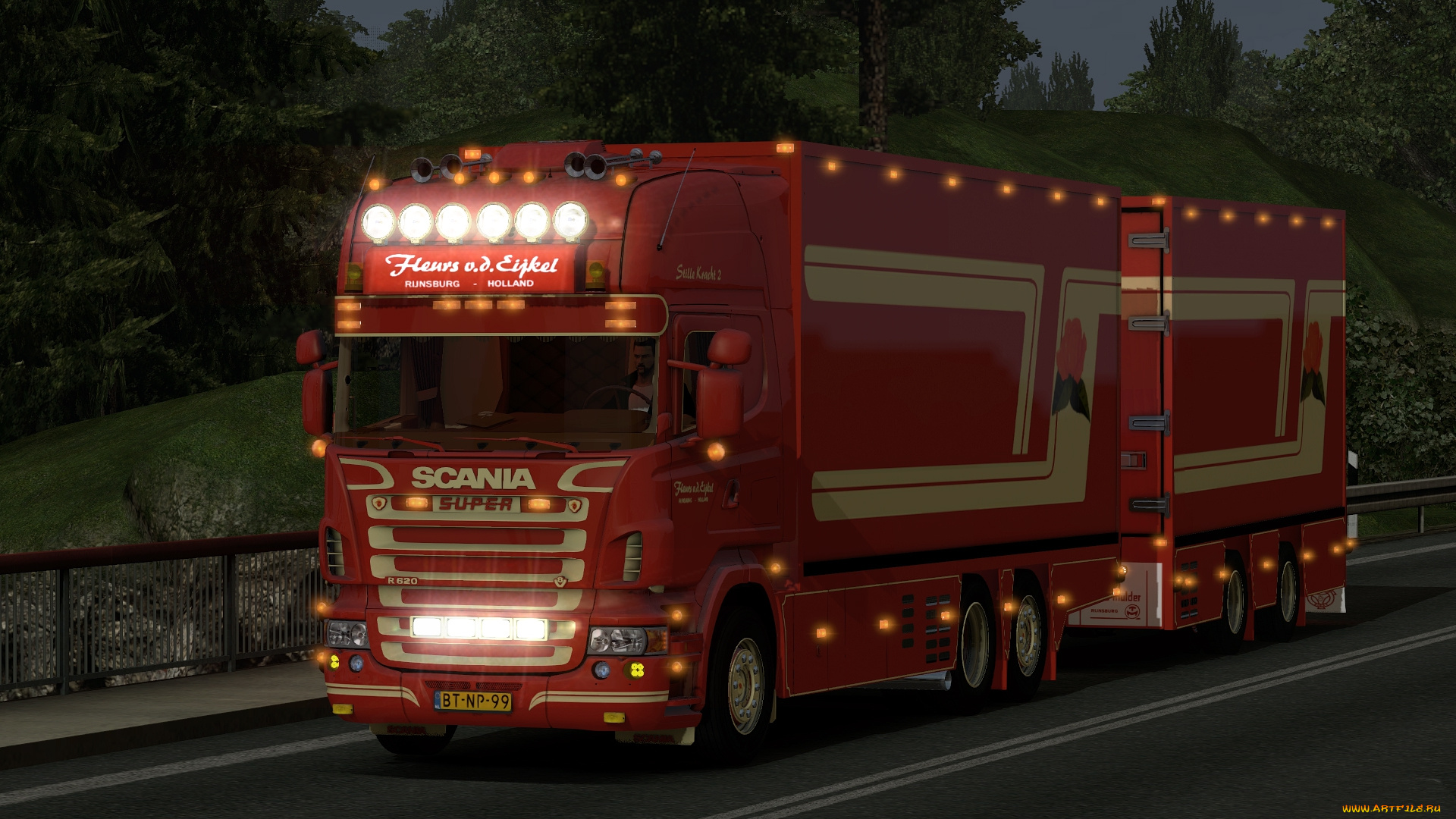 автомобили, 3д, тягач, седельный, грузовик, тяжелый