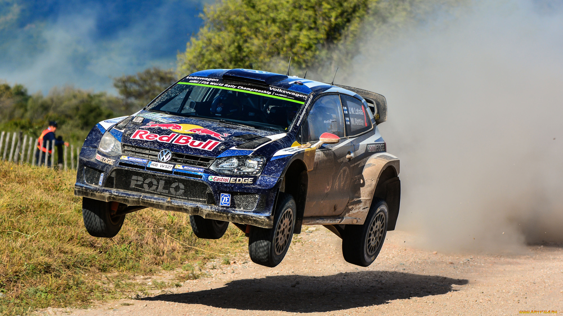 спорт, авторалли, volkswagen, polo, r, wrc, typ, 6r, 2015г, гонки, пыль