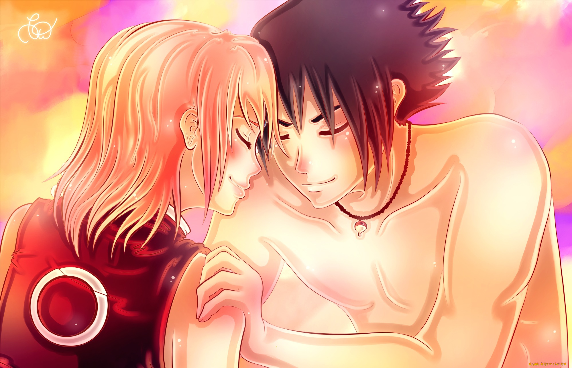 разное, арты, девушка, взгляд, фон, парень