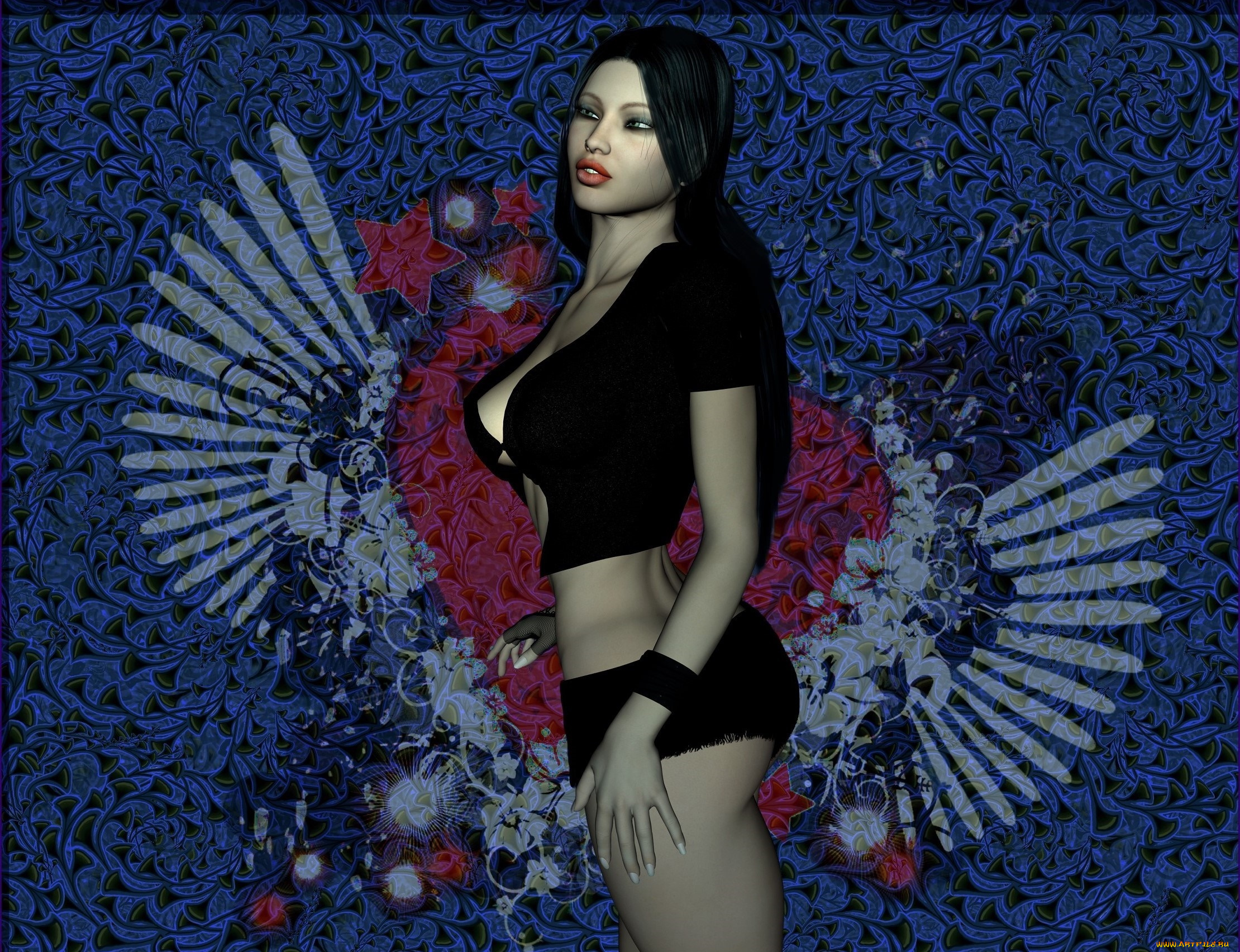 3д, графика, люди, , people, взгляд, девушка, фон