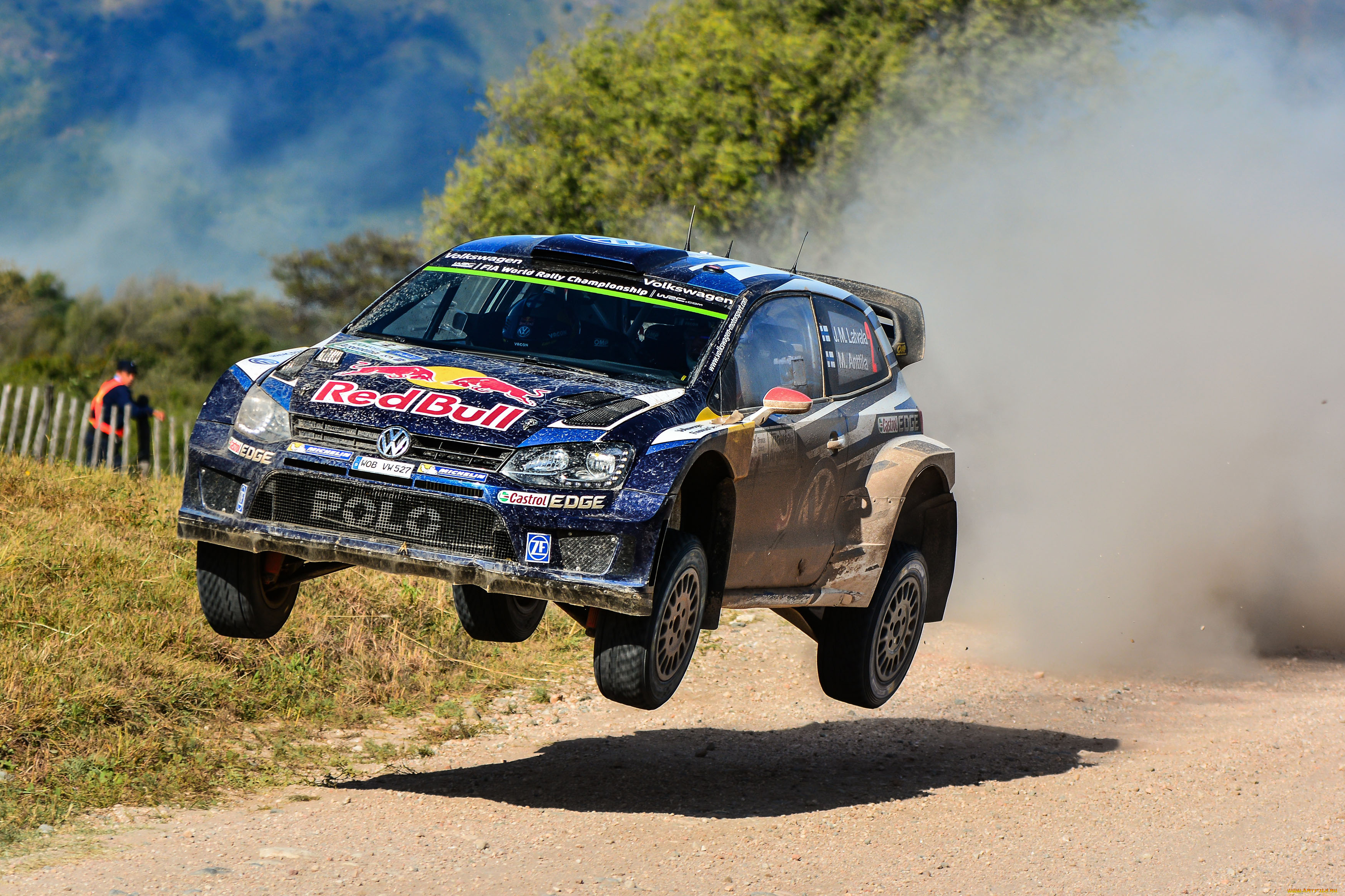 спорт, авторалли, volkswagen, polo, r, wrc, typ, 6r, 2015г, гонки, пыль