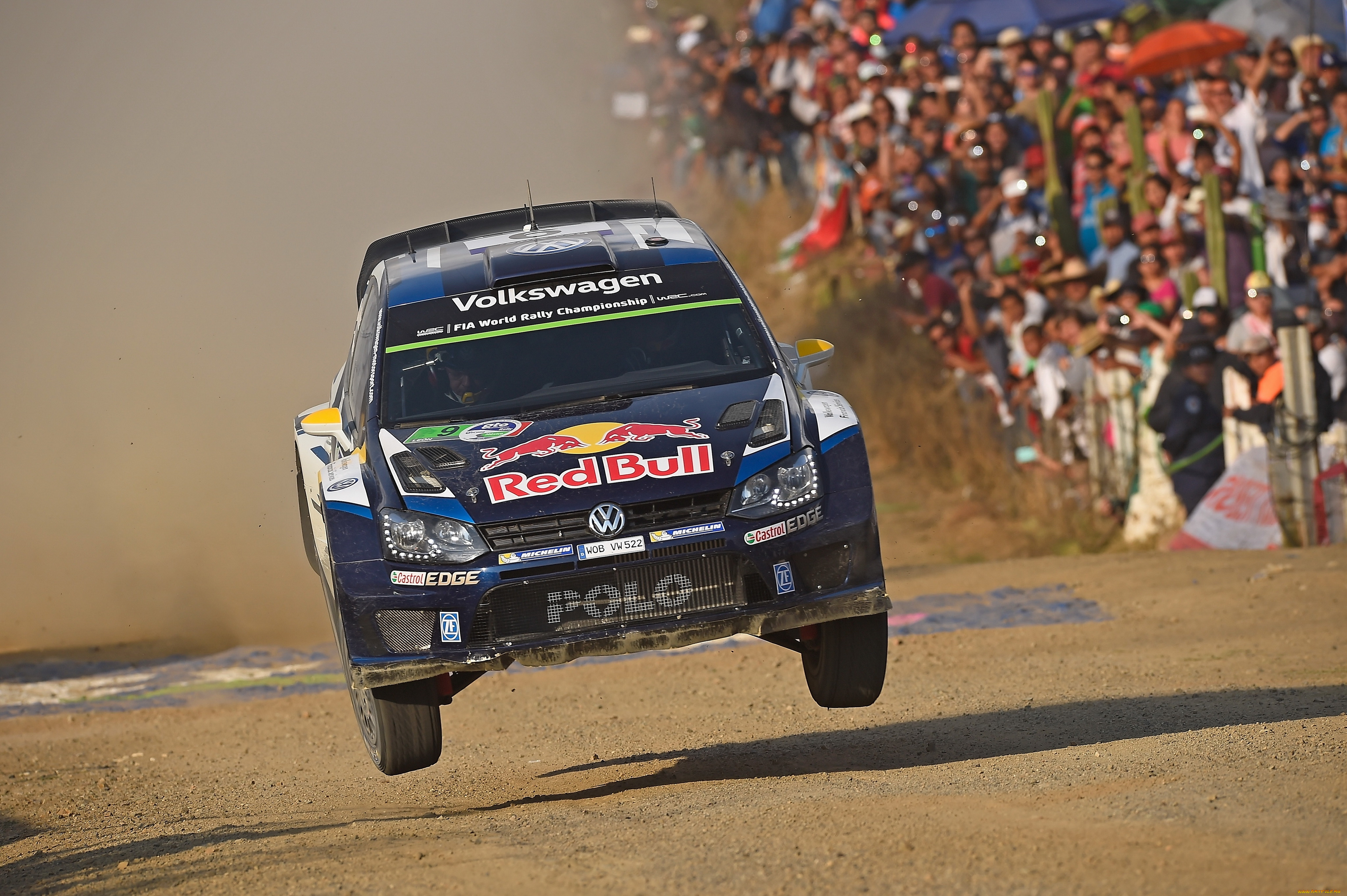 спорт, авторалли, volkswagen, polo, r, wrc, typ, 6r, 2015г, гонки, пыль