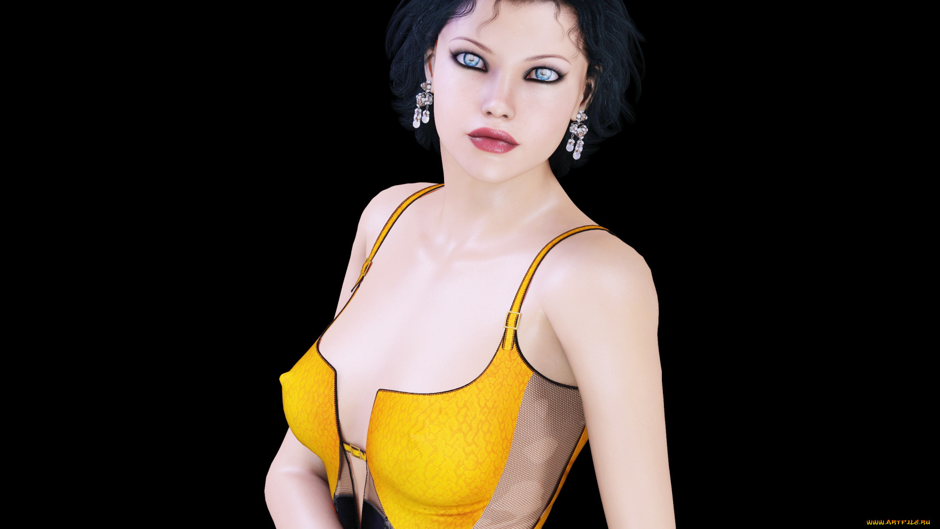 3д, графика, люди, , people, фон, взгляд, девушка