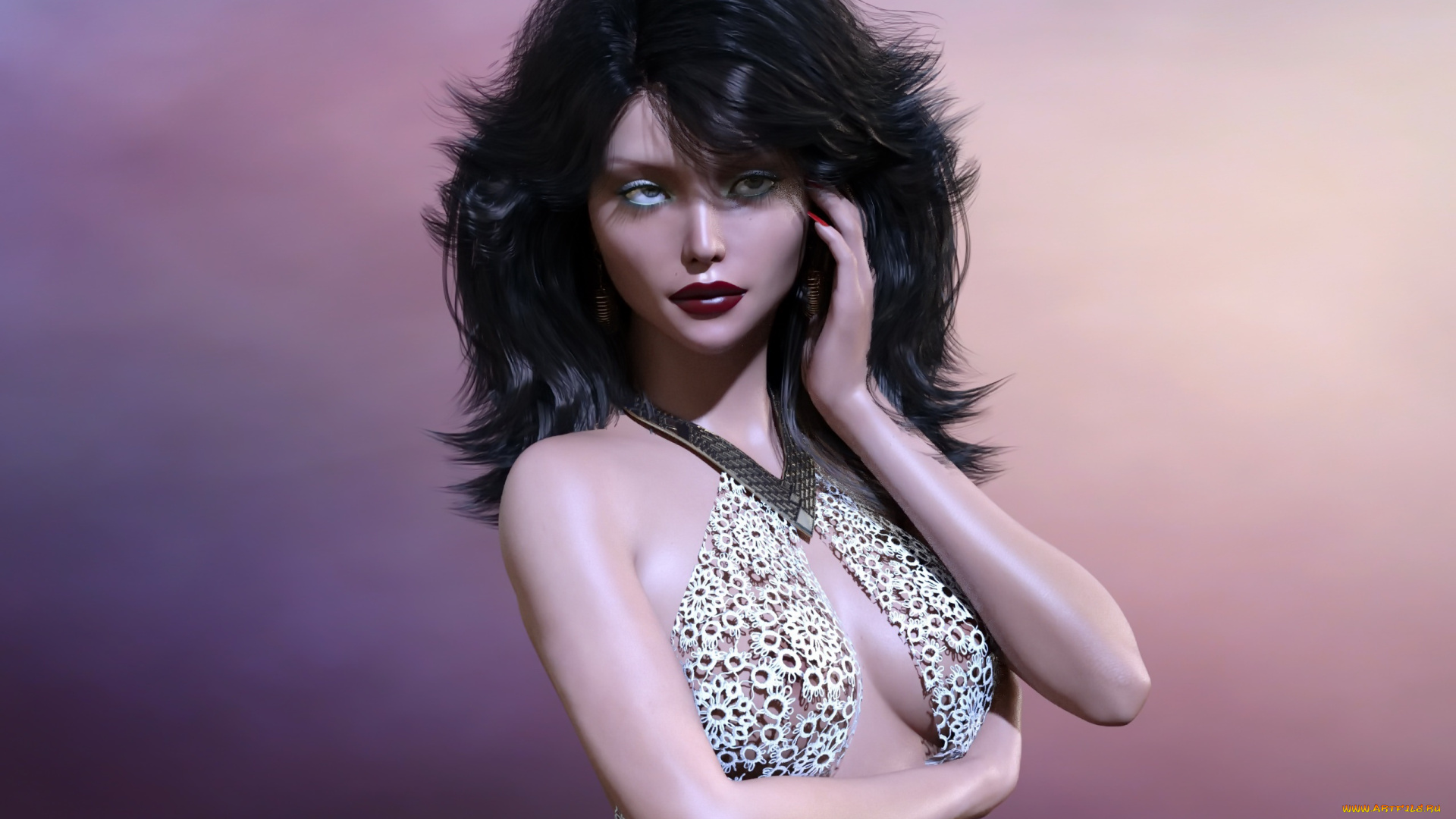 erica, 3д, графика, люди, , people, фон, взгляд, девушка