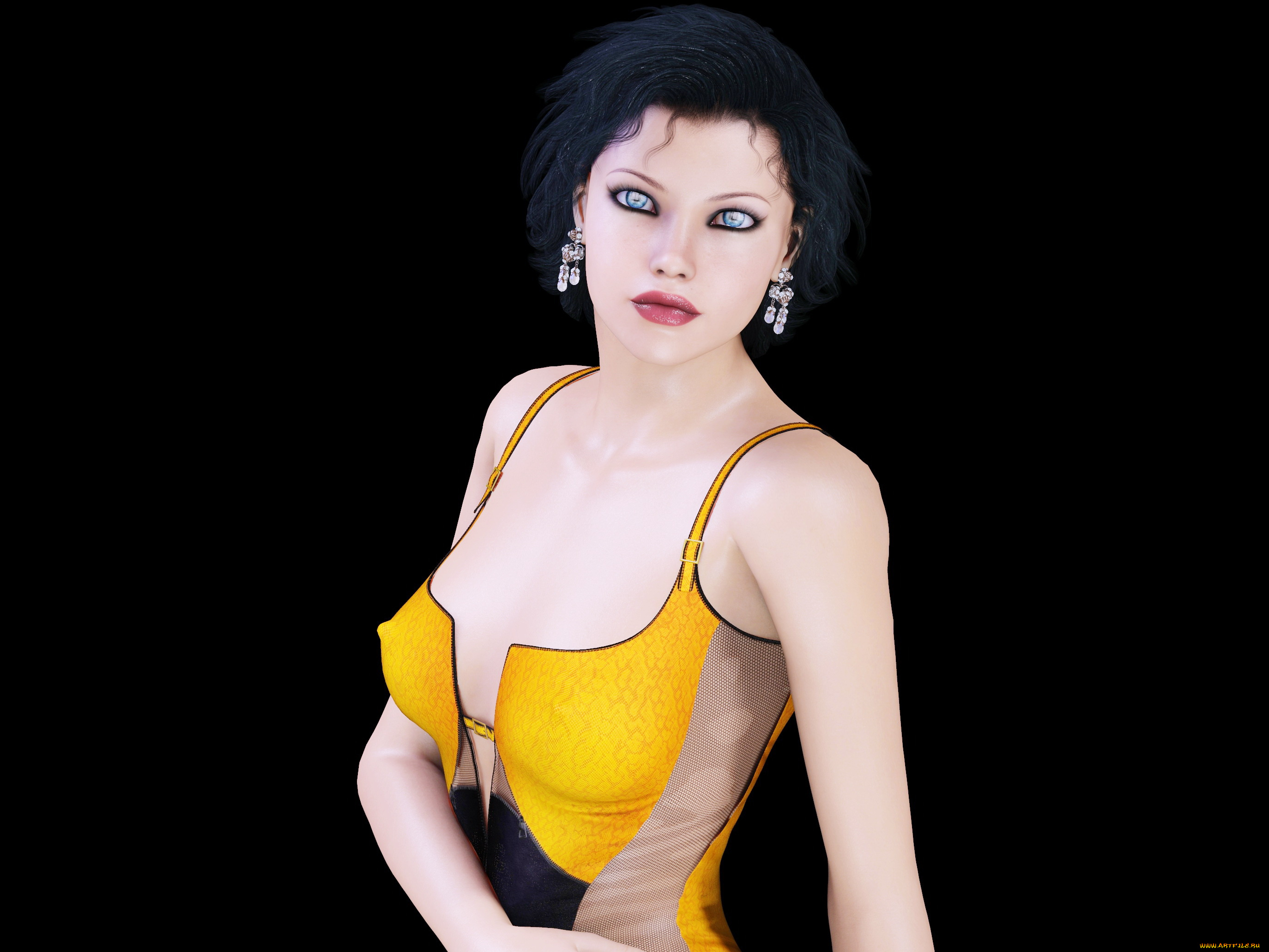 3д, графика, люди, , people, фон, взгляд, девушка