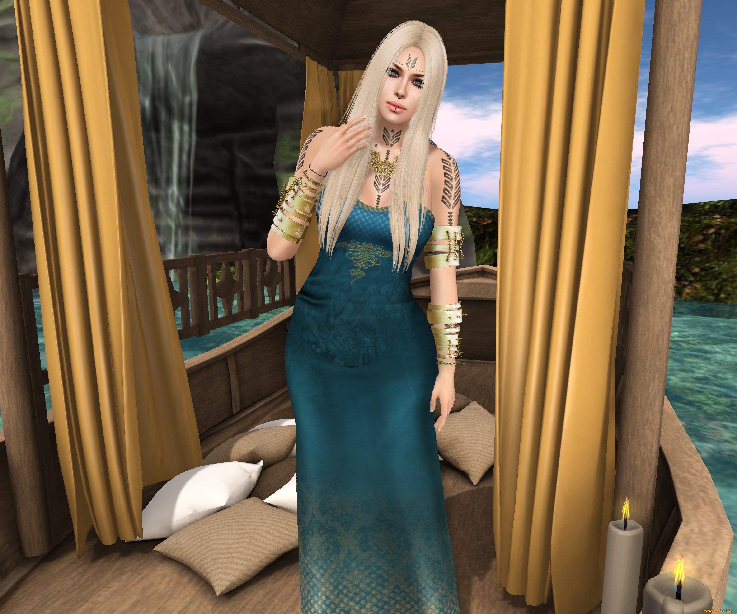 3д, графика, люди, , people, девушка, взгляд, фон