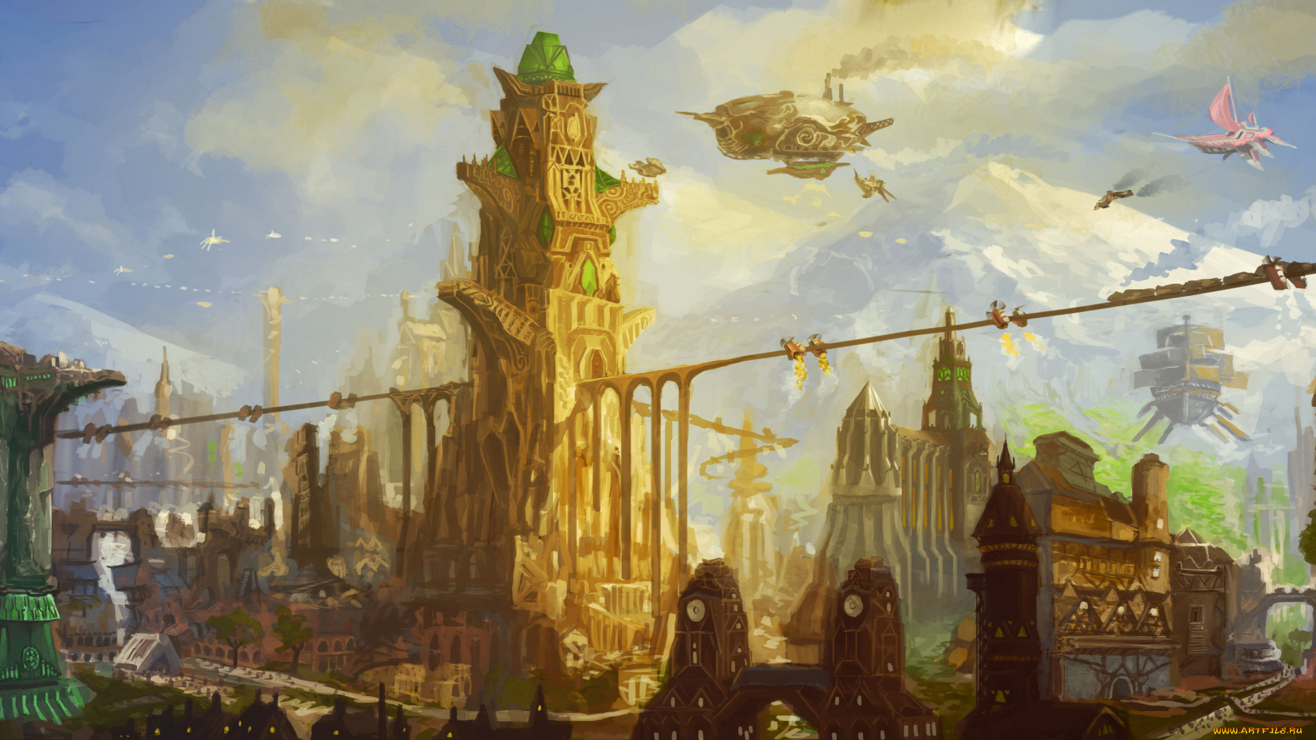 фэнтези, иные, миры, , иные, времена, иной, мир, город, сооружения