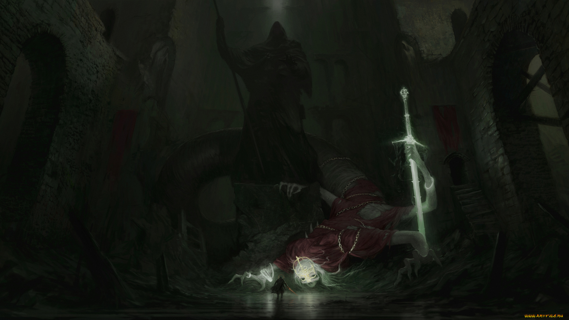 фэнтези, нежить, иной, мир, существа, воин