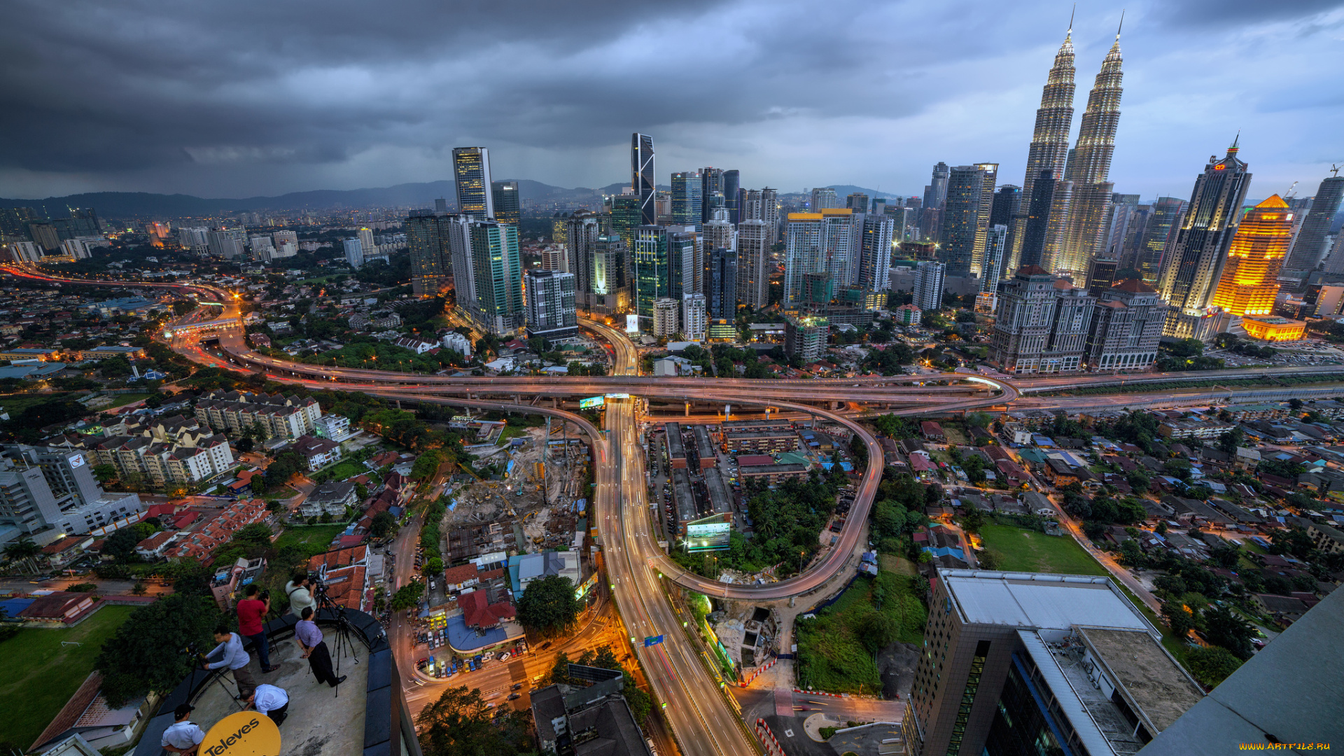 города, куала-лумпур, , малайзия, близнецы, башни