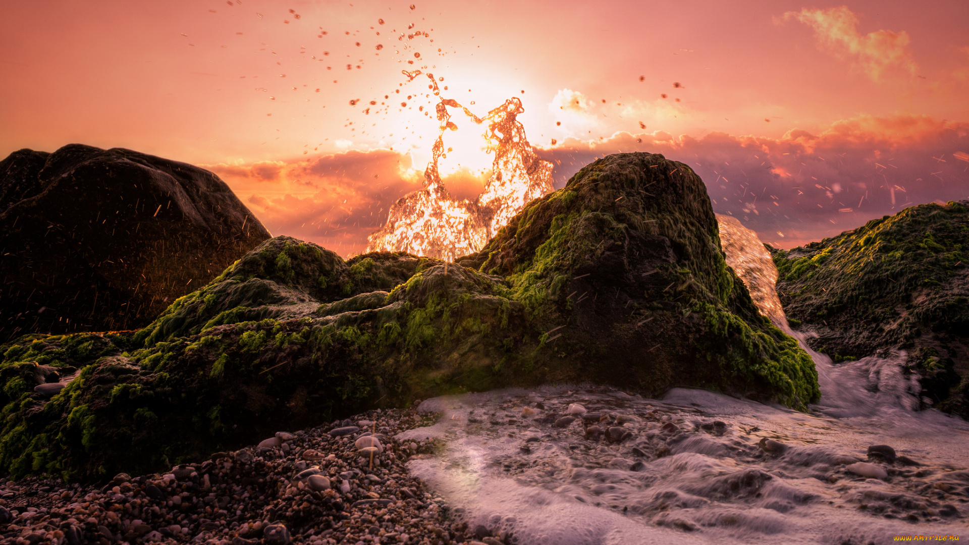 природа, побережье, море, берег