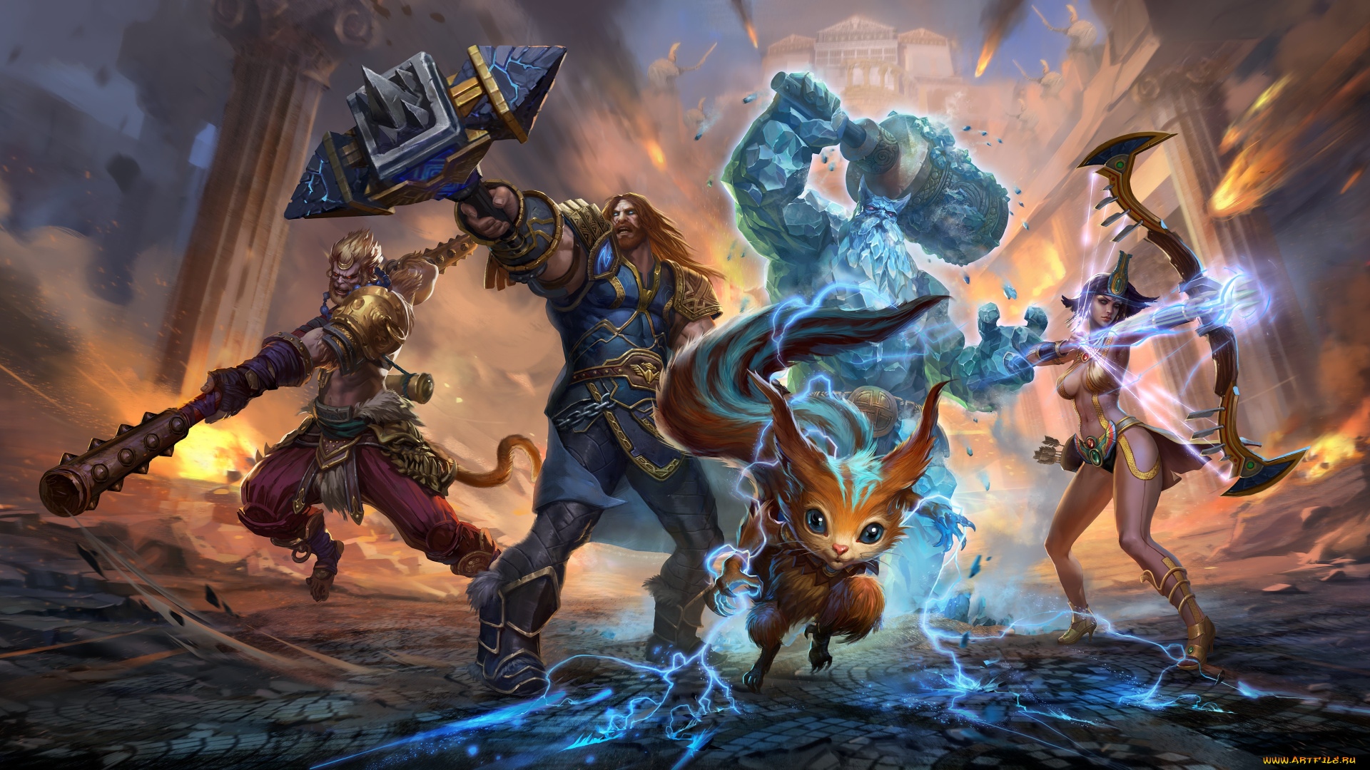 видео, игры, smite, ролевая, онлайн, action