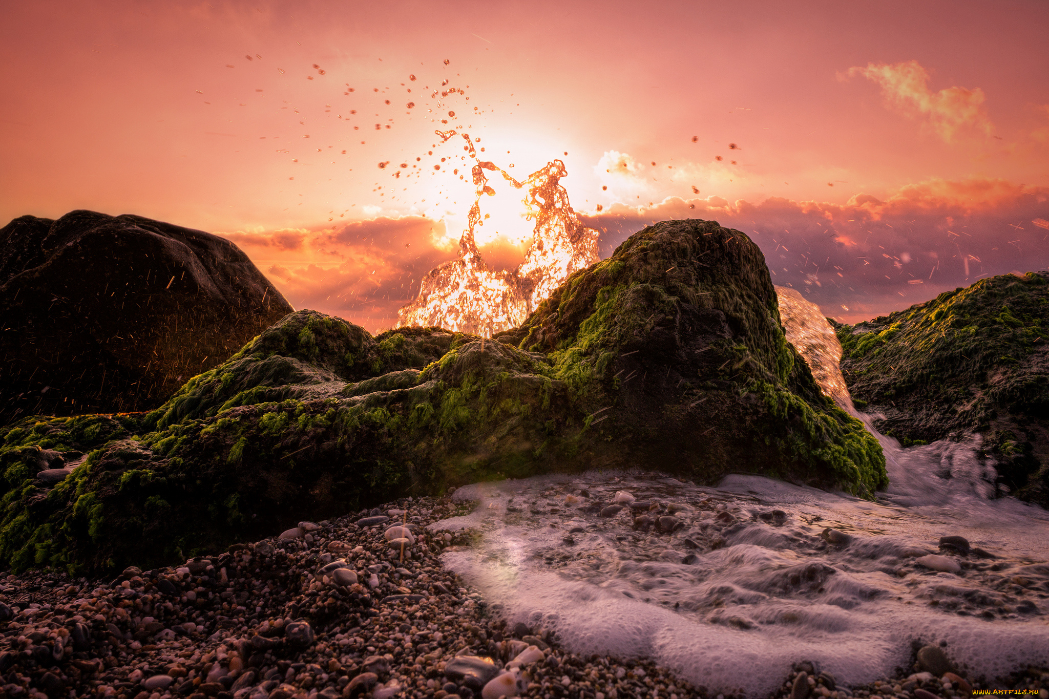 природа, побережье, море, берег