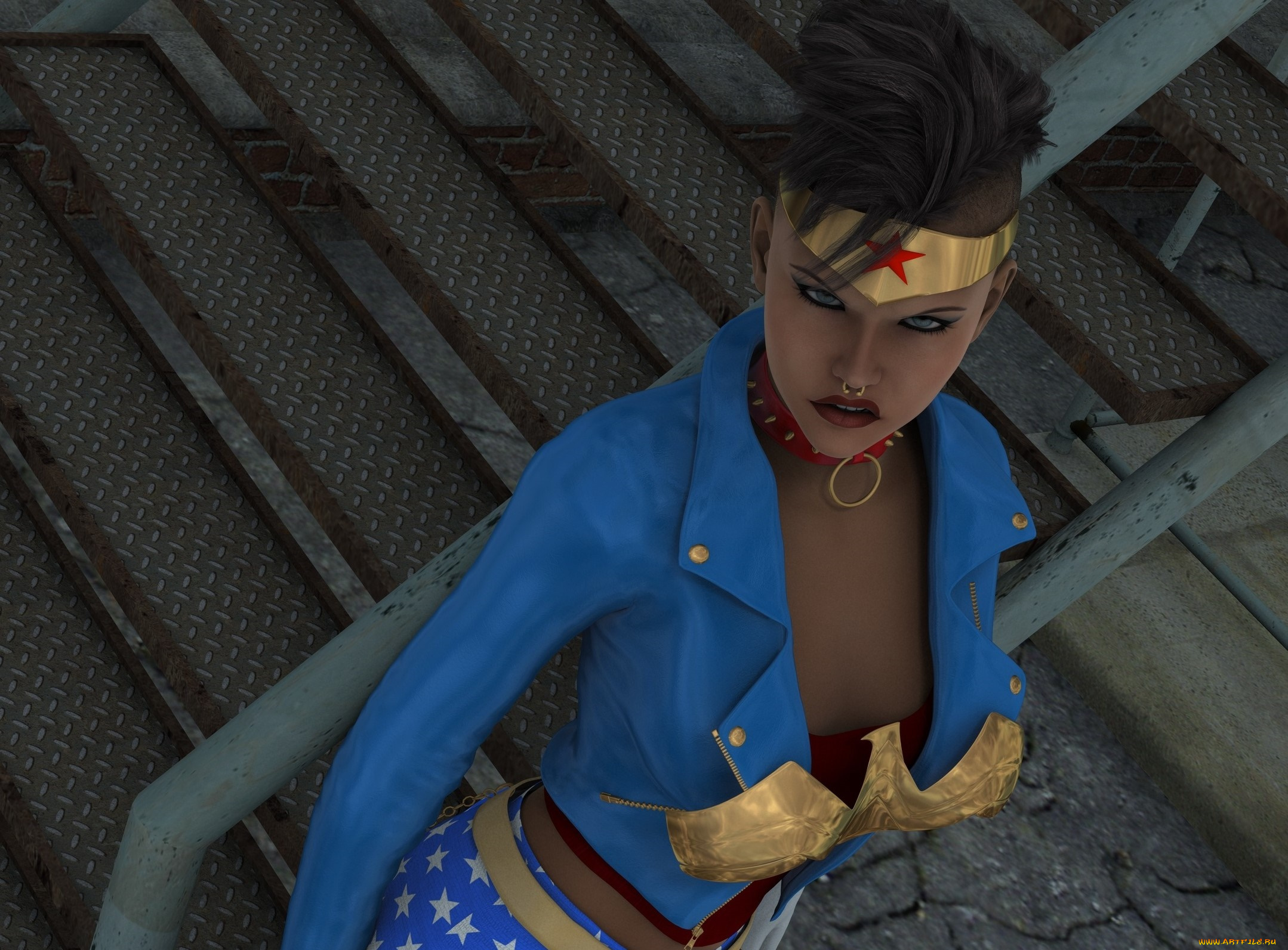 3д, графика, фантазия, , fantasy, фон, взгляд, девушка