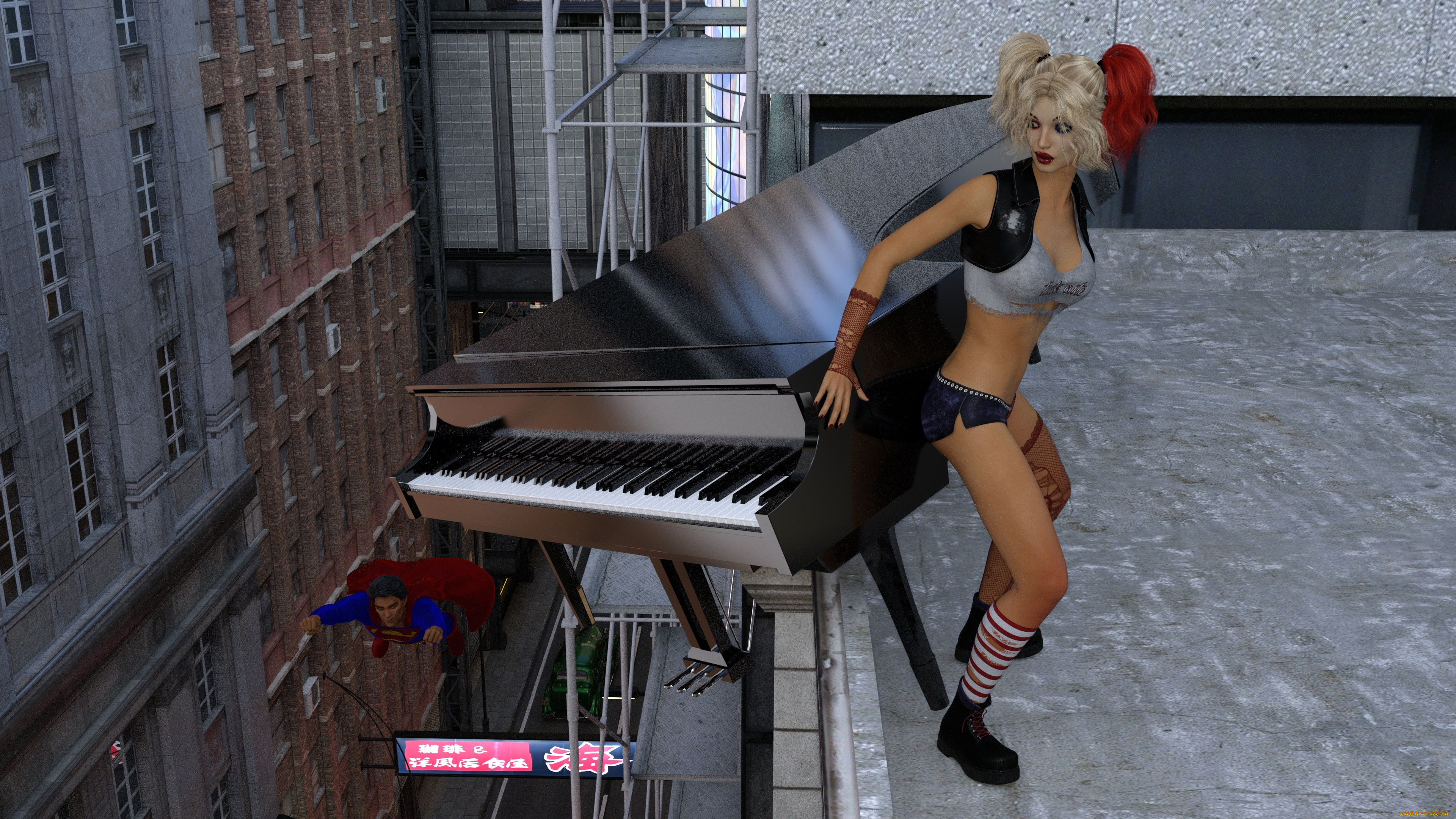 3д, графика, фантазия, , fantasy, девушка, фон, взгляд