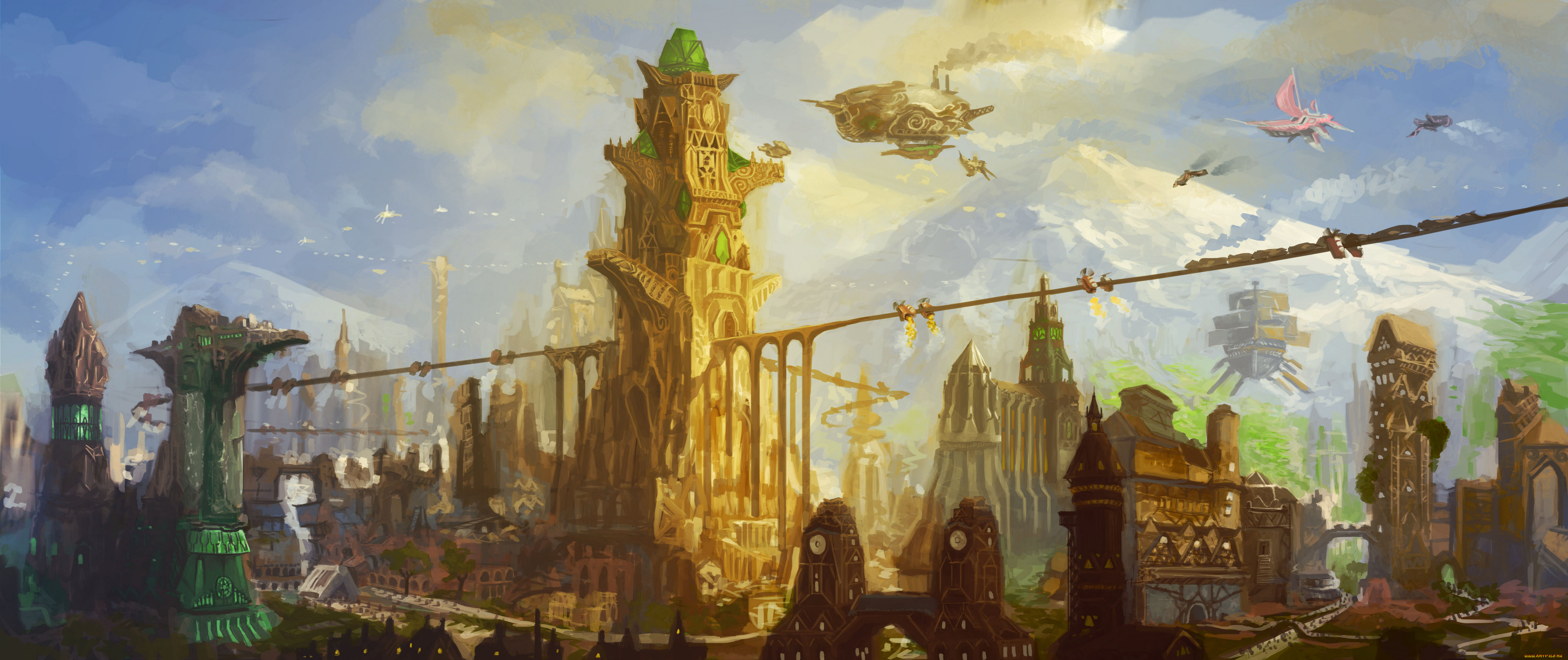 фэнтези, иные, миры, , иные, времена, иной, мир, город, сооружения