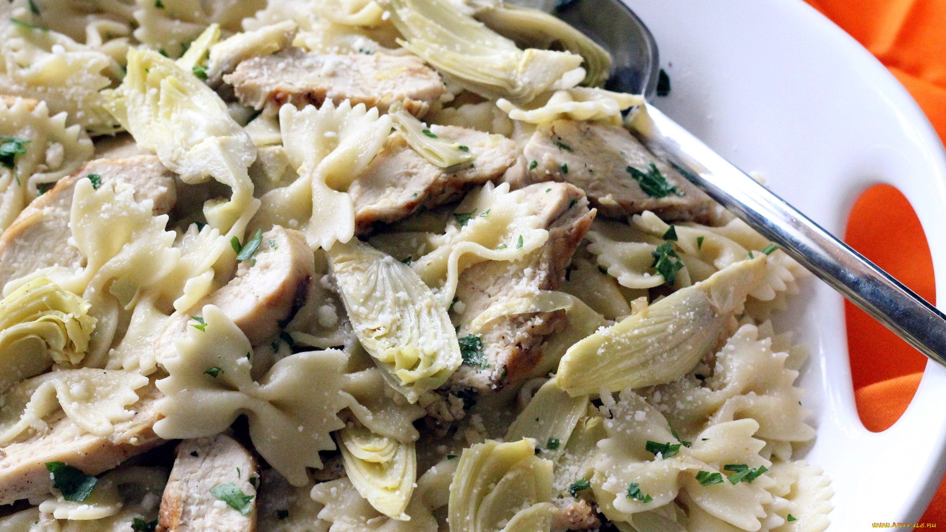 еда, макаронные, блюда, паста, макароны, бантики, соус