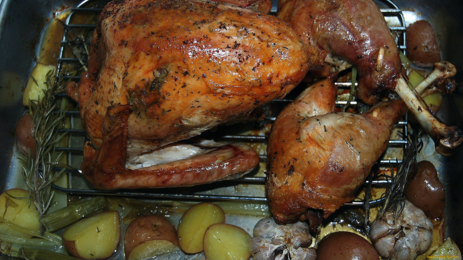 еда, мясные, блюда, курица, картофель, чеснок