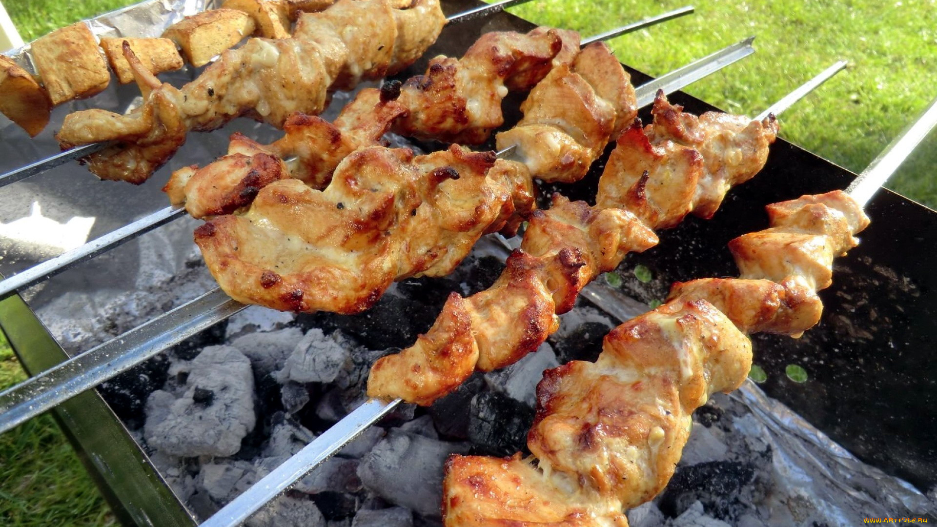 еда, шашлык, , барбекю, угли, мясо, шампуры