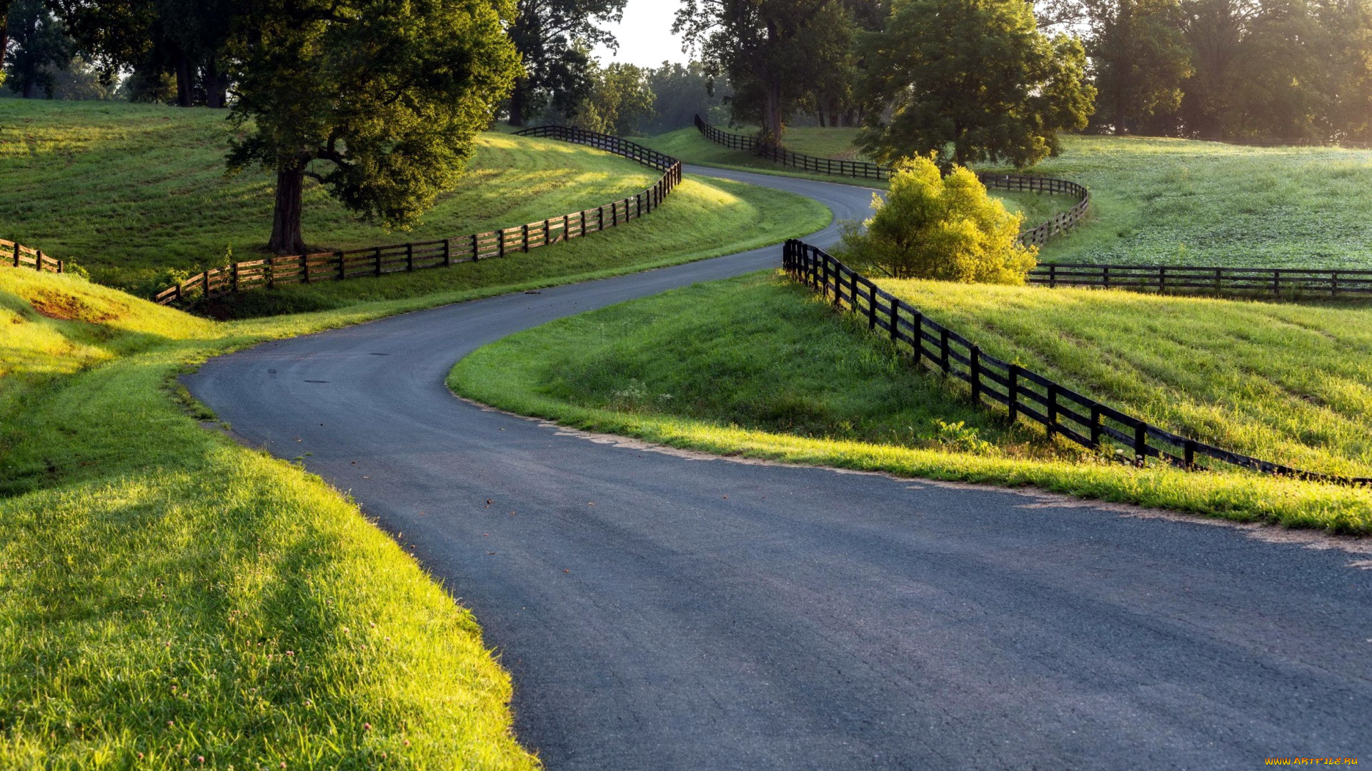 природа, дороги, шоссе, повороты