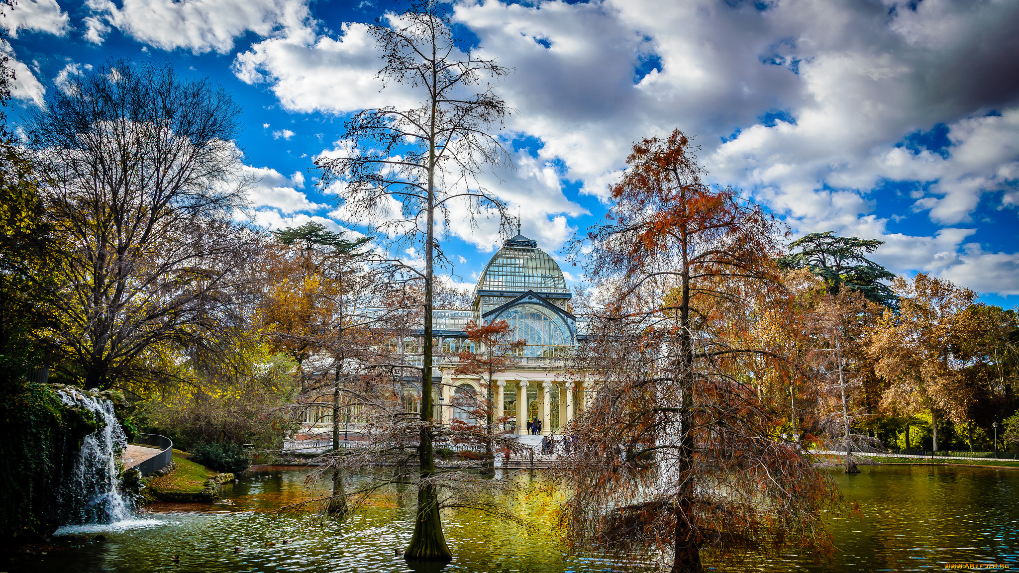 palacio, de, cristal, , el, retiro, , madrid, города, мадрид, , испания, простор