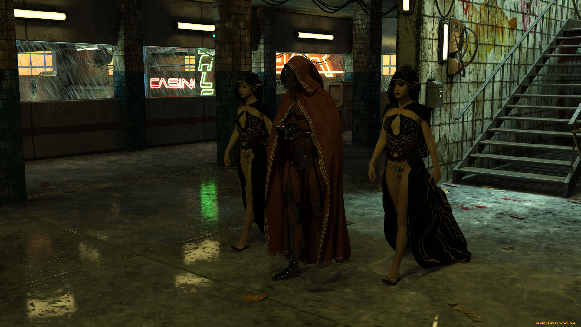 3д, графика, фантазия, , fantasy, фон, взгляд, девушки