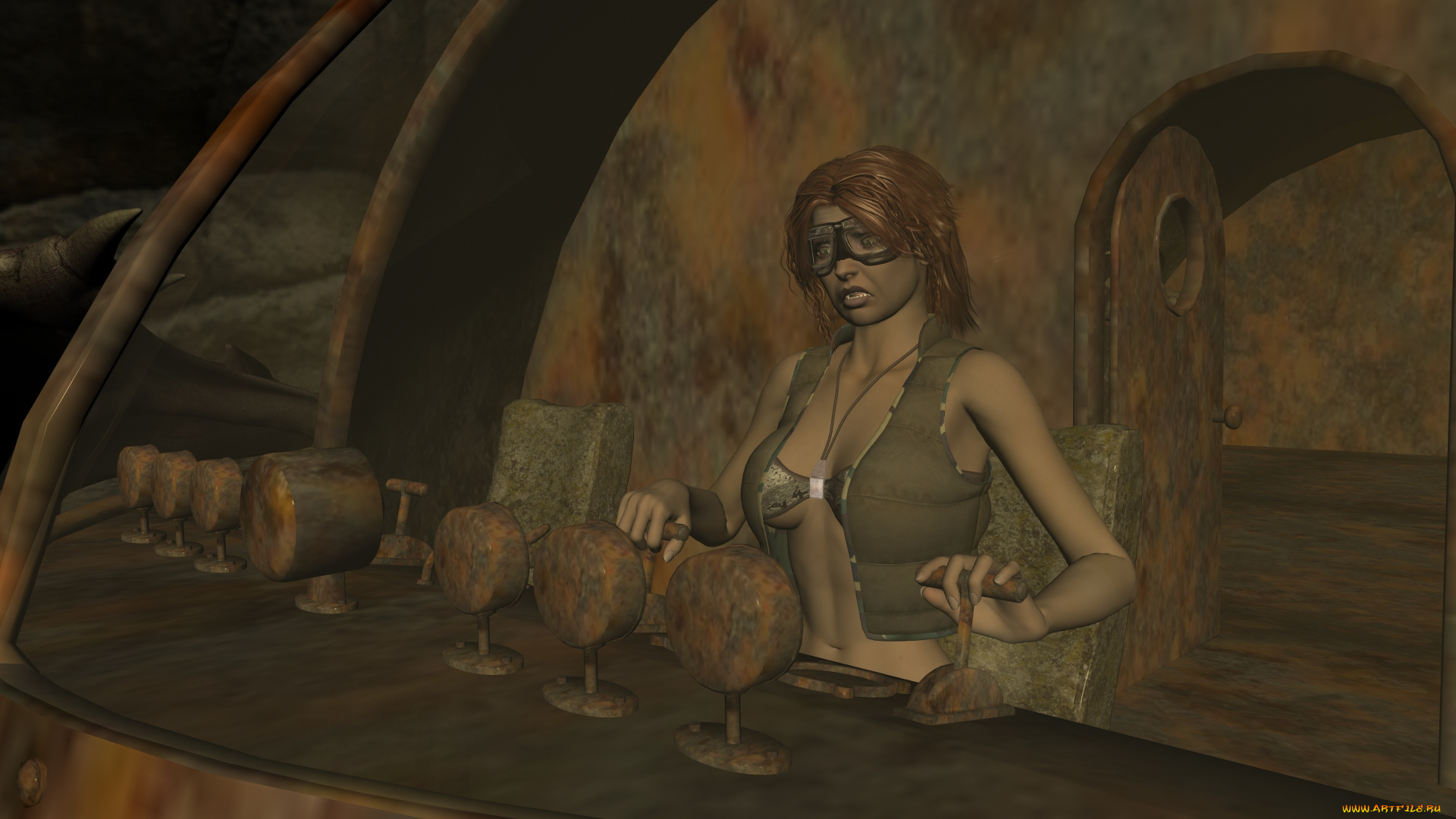 3д, графика, фантазия, , fantasy, фон, взгляд, девушка