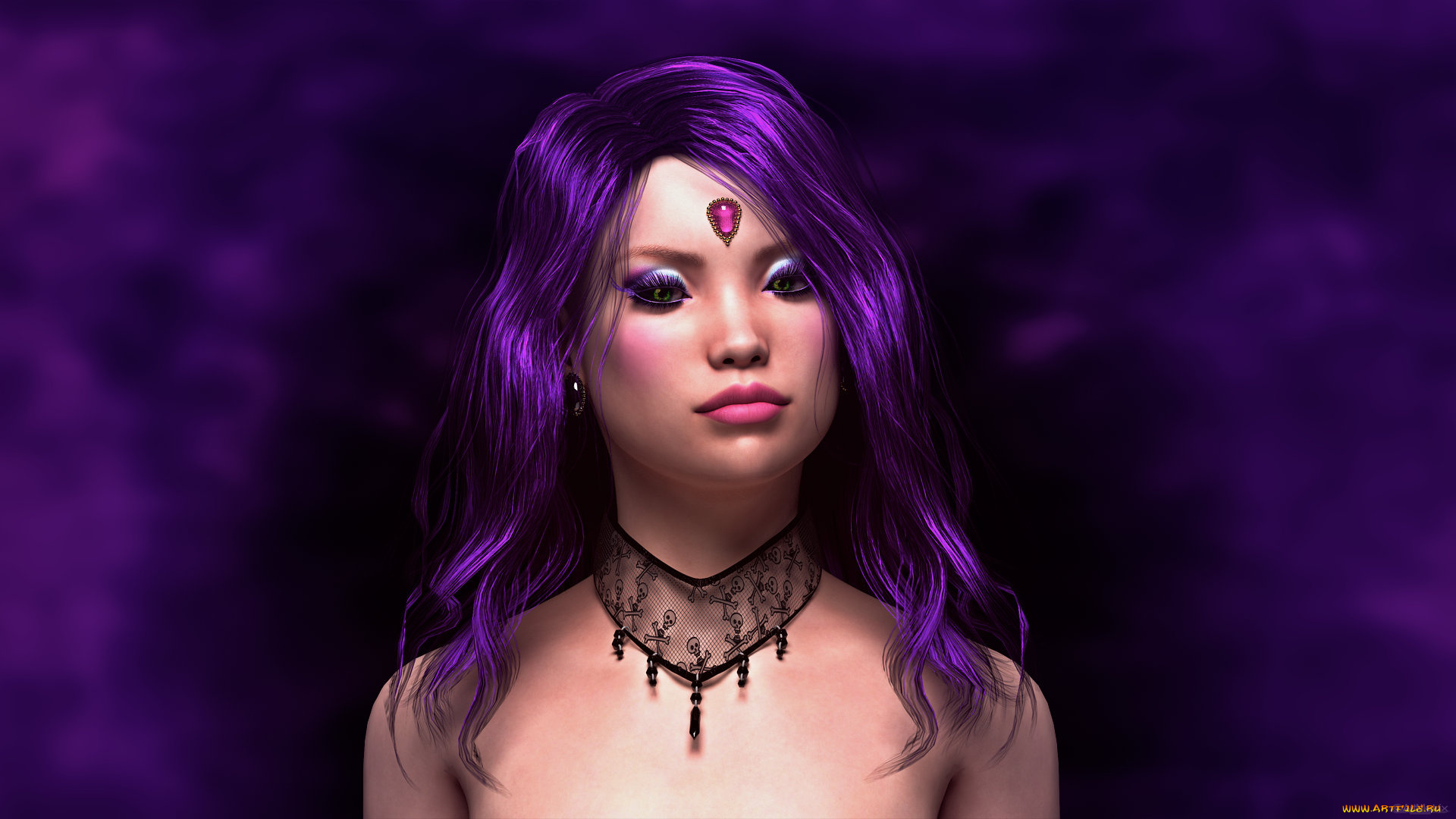 3д, графика, портрет, , portraits, фон, взгляд, девушка