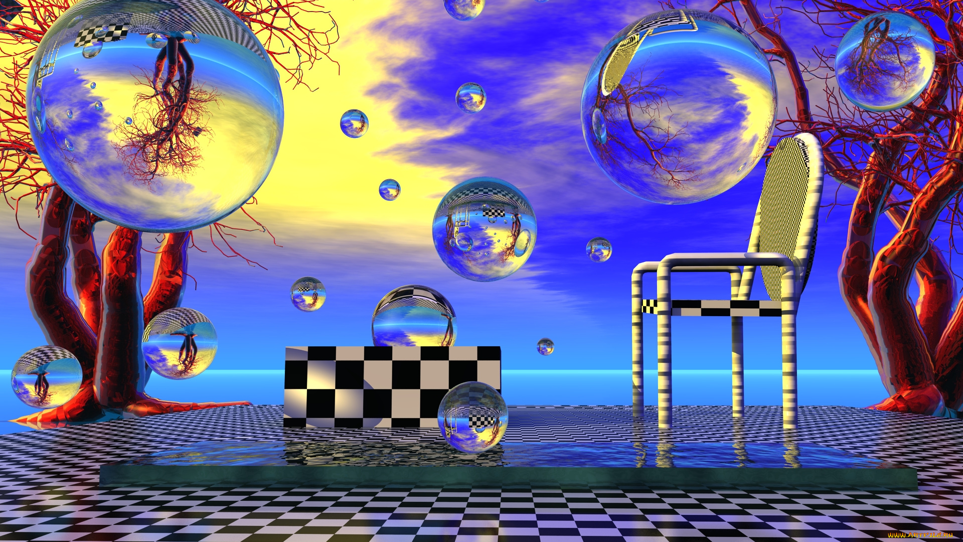 3д, графика, шары, , balls, фон, шары