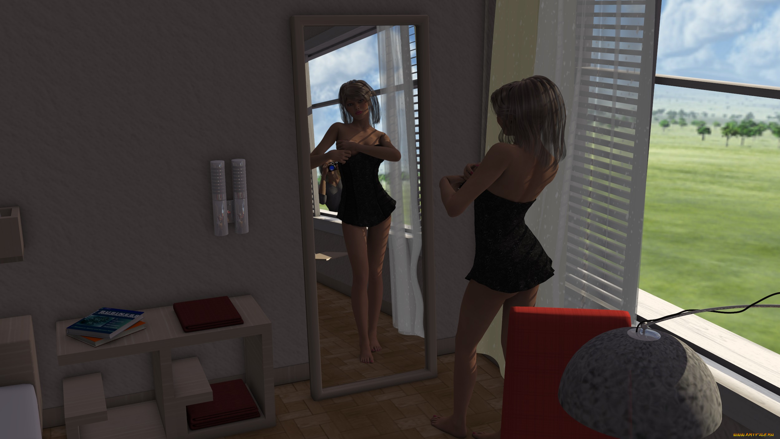 3д, графика, люди, , people, девушка, взгляд, фон