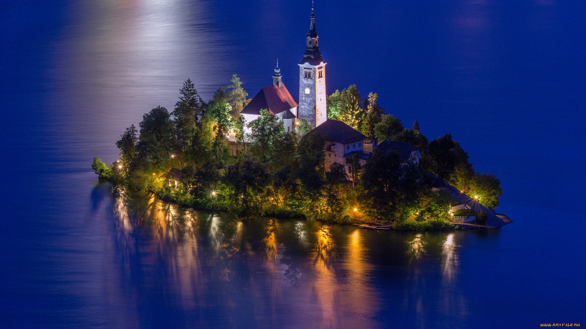 города, блед, , словения, остров